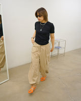 side ruched soft tee