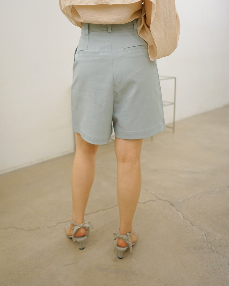 highrise pocket linen shorts