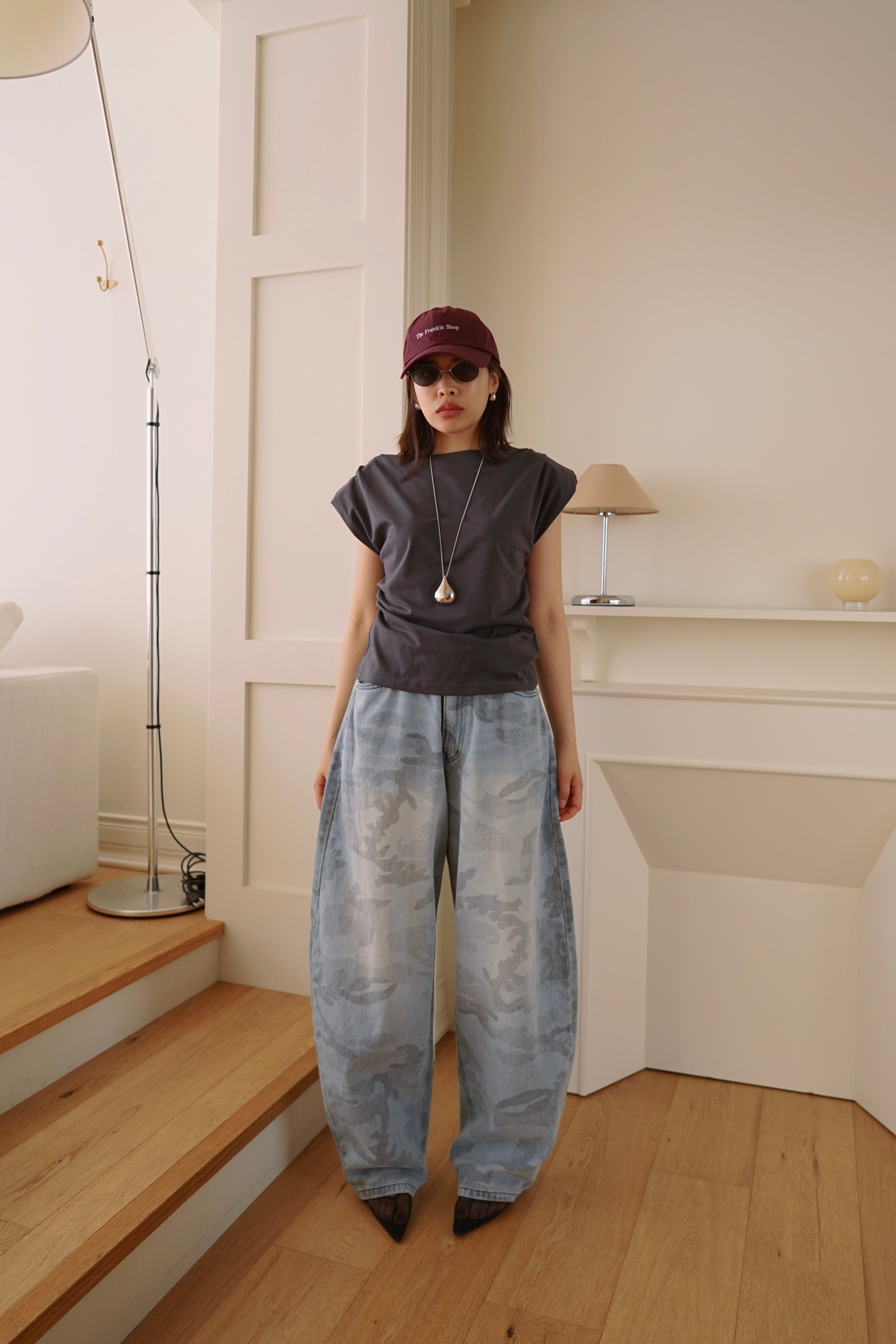 fade camo barrel jeans