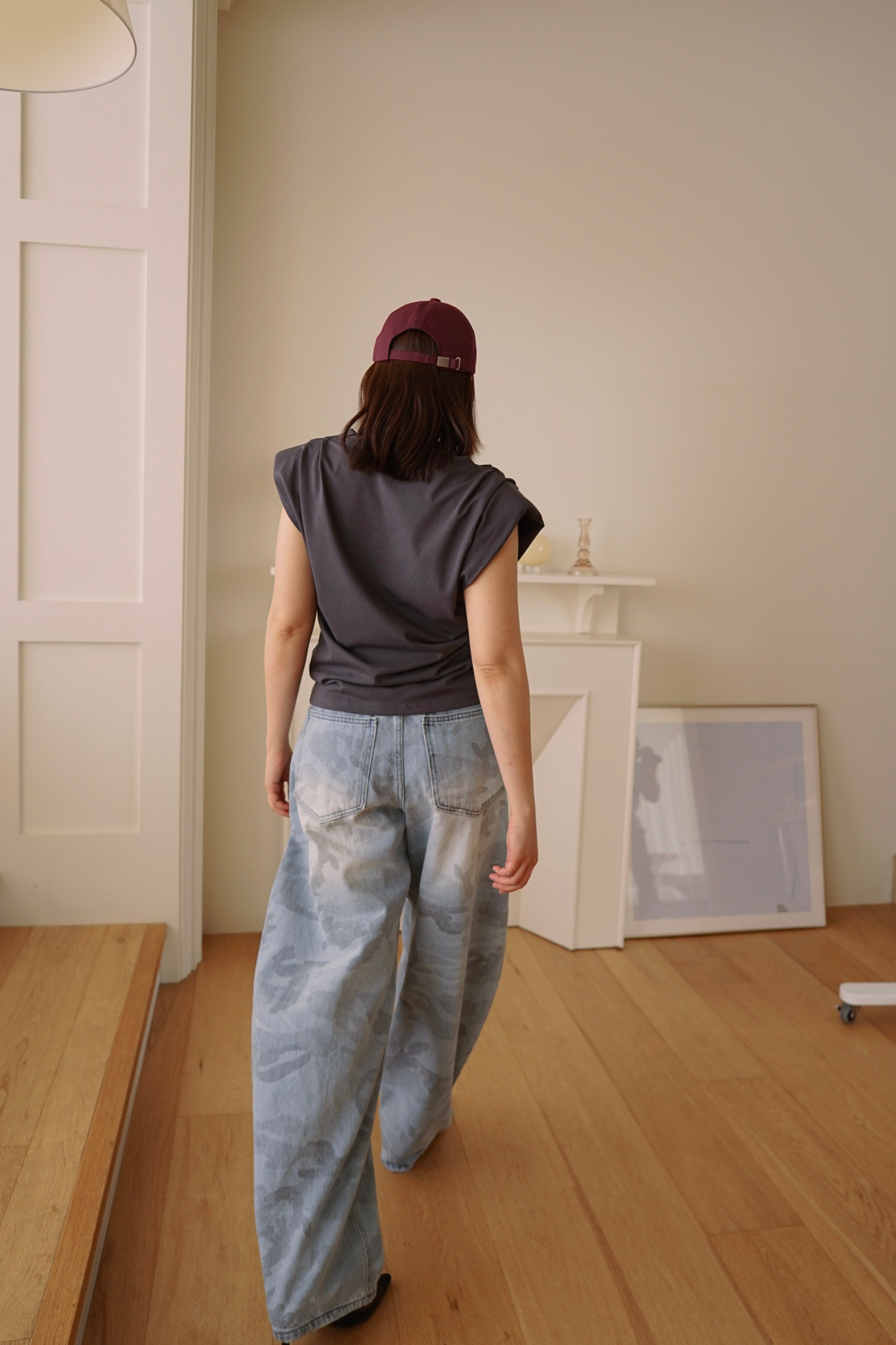 fade camo barrel jeans