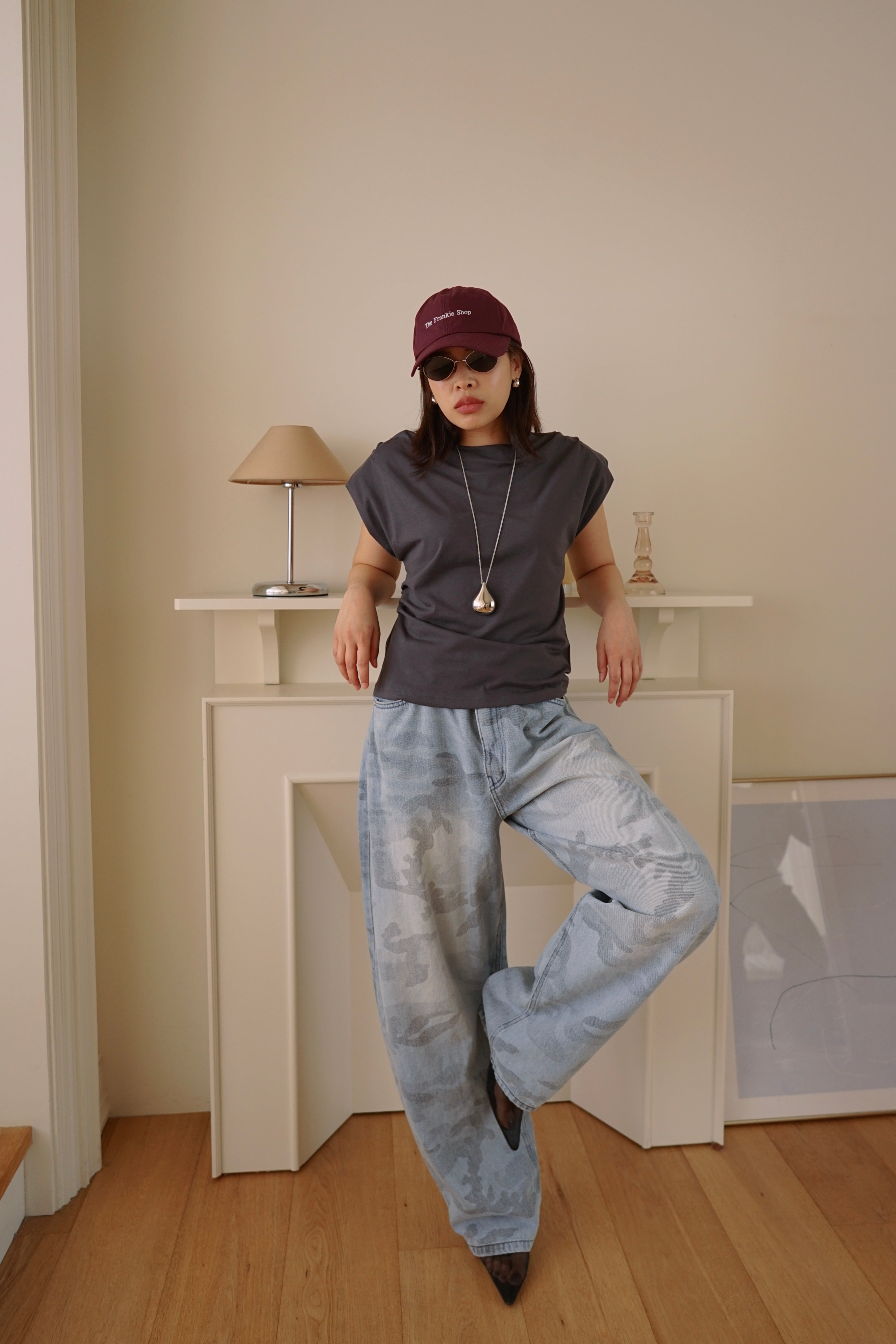fade camo barrel jeans