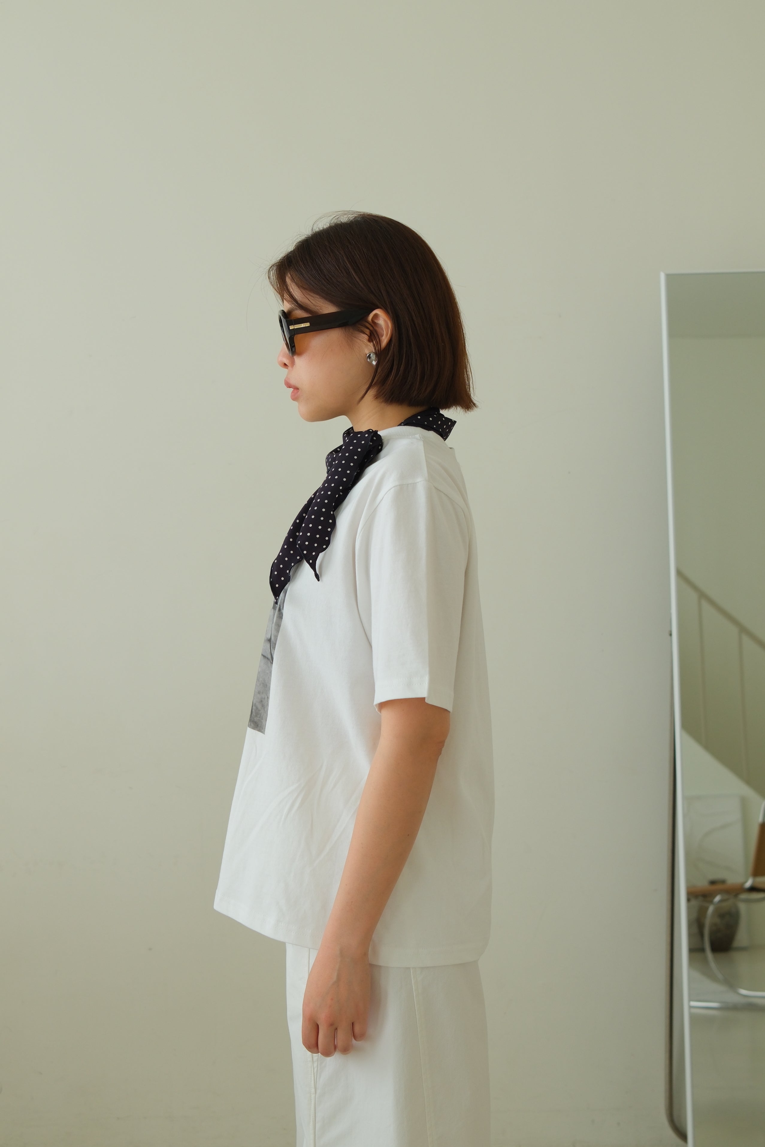 Ashley Graphic Tee with Scarf Detail