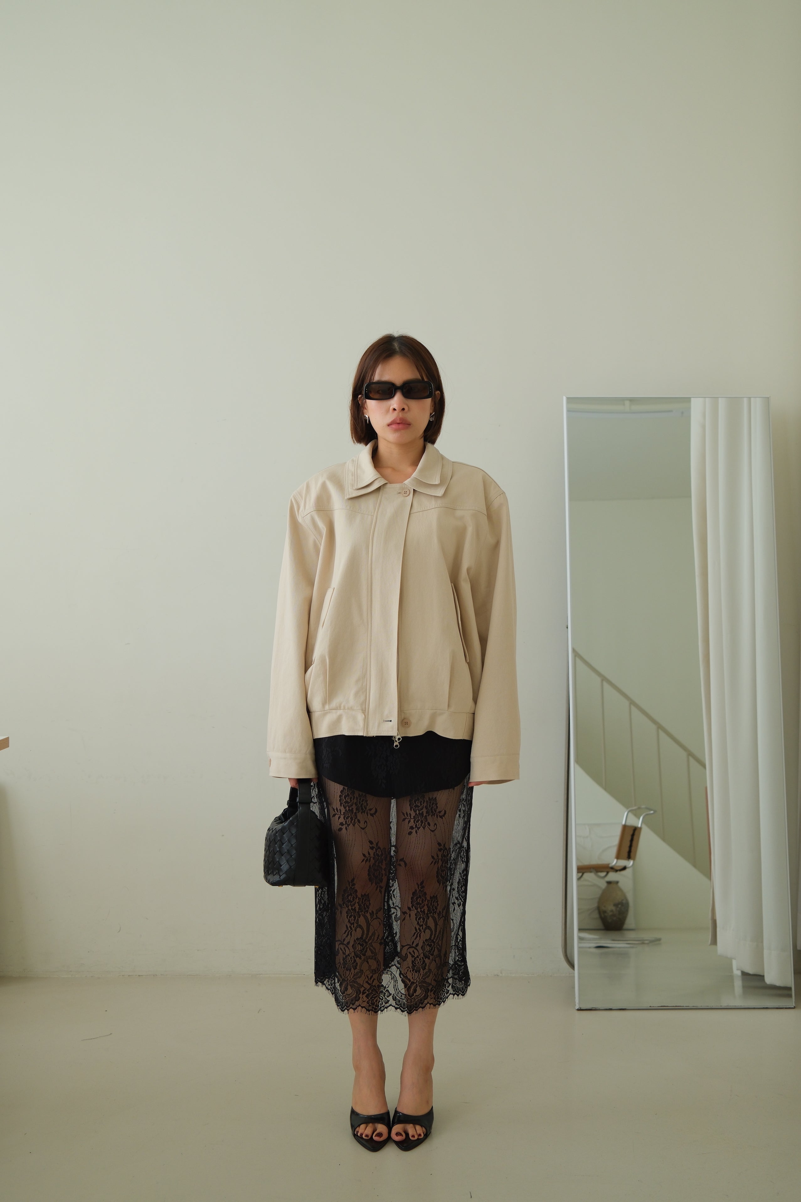 Lindi Double Collar Oversized Bomber