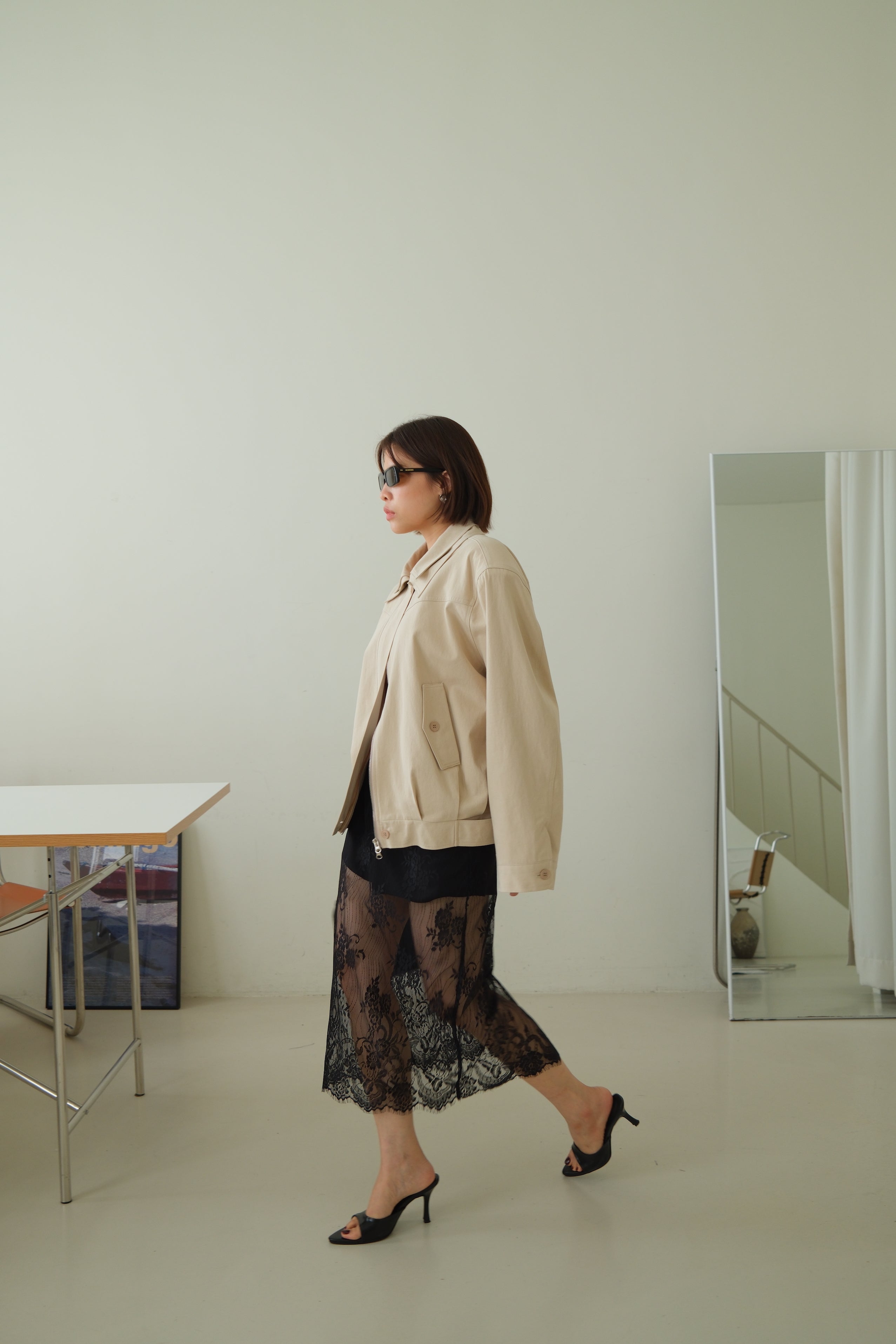 Lindi Double Collar Oversized Bomber