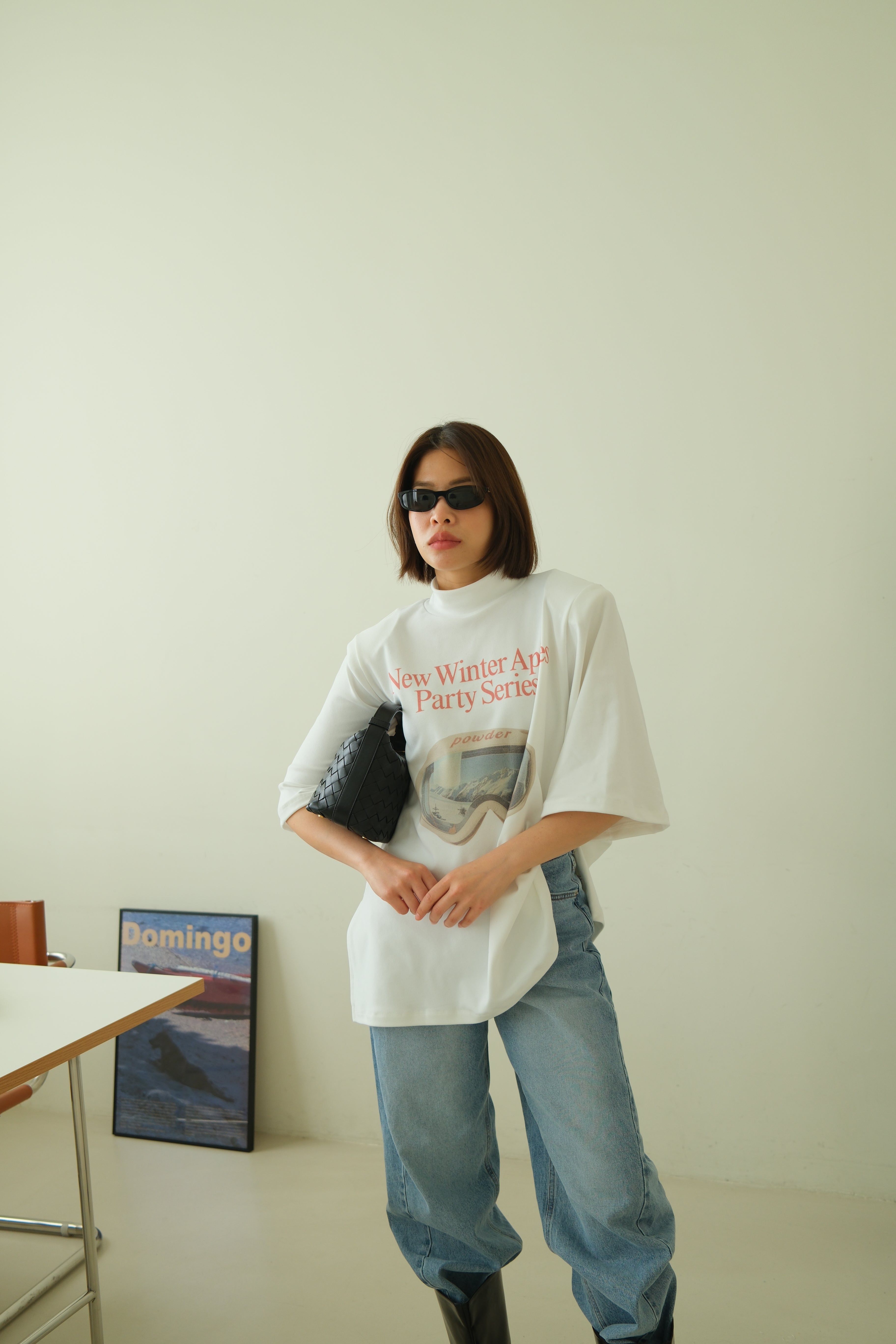 Winter pano highneck soft boxy tee