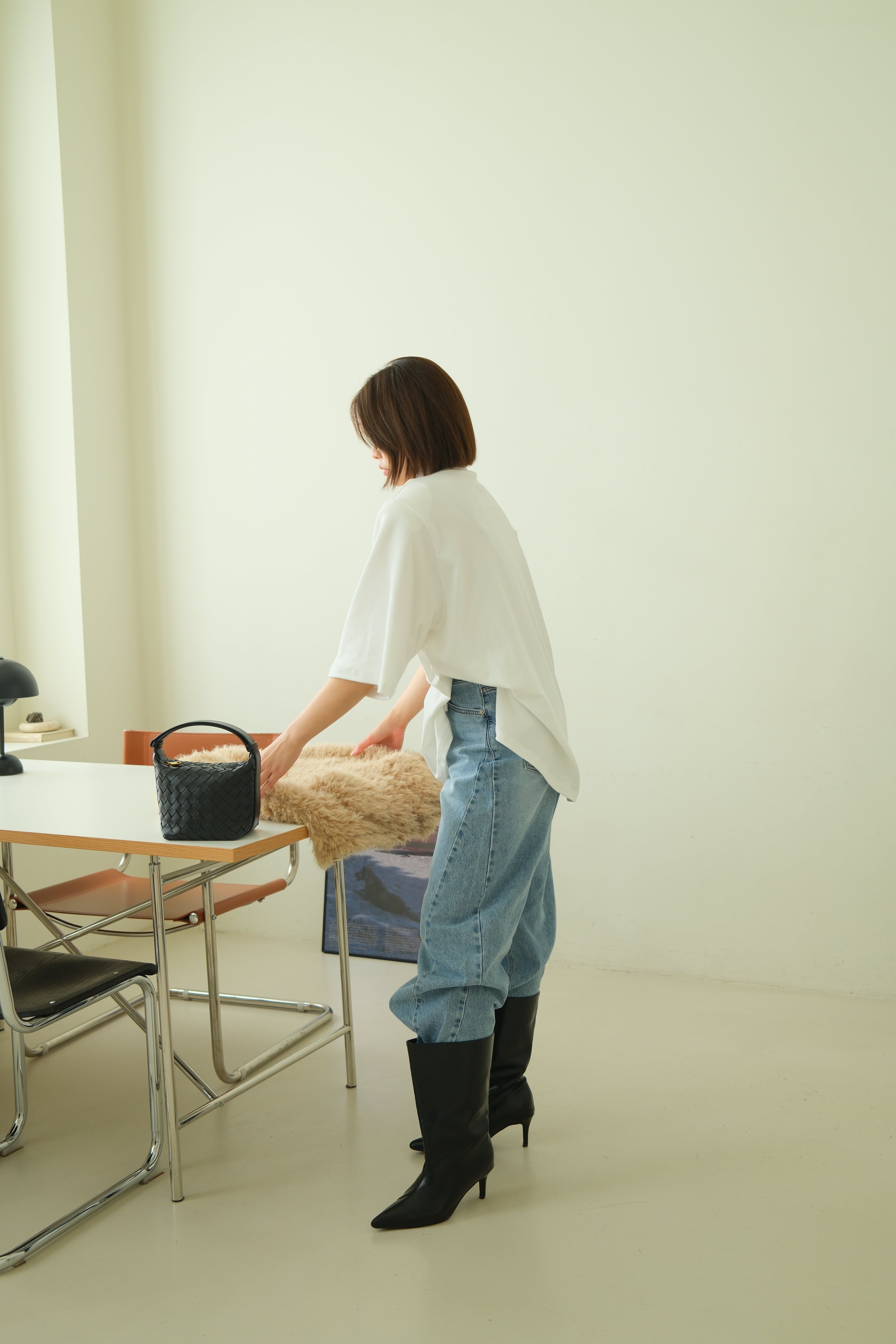 Winter pano highneck soft boxy tee