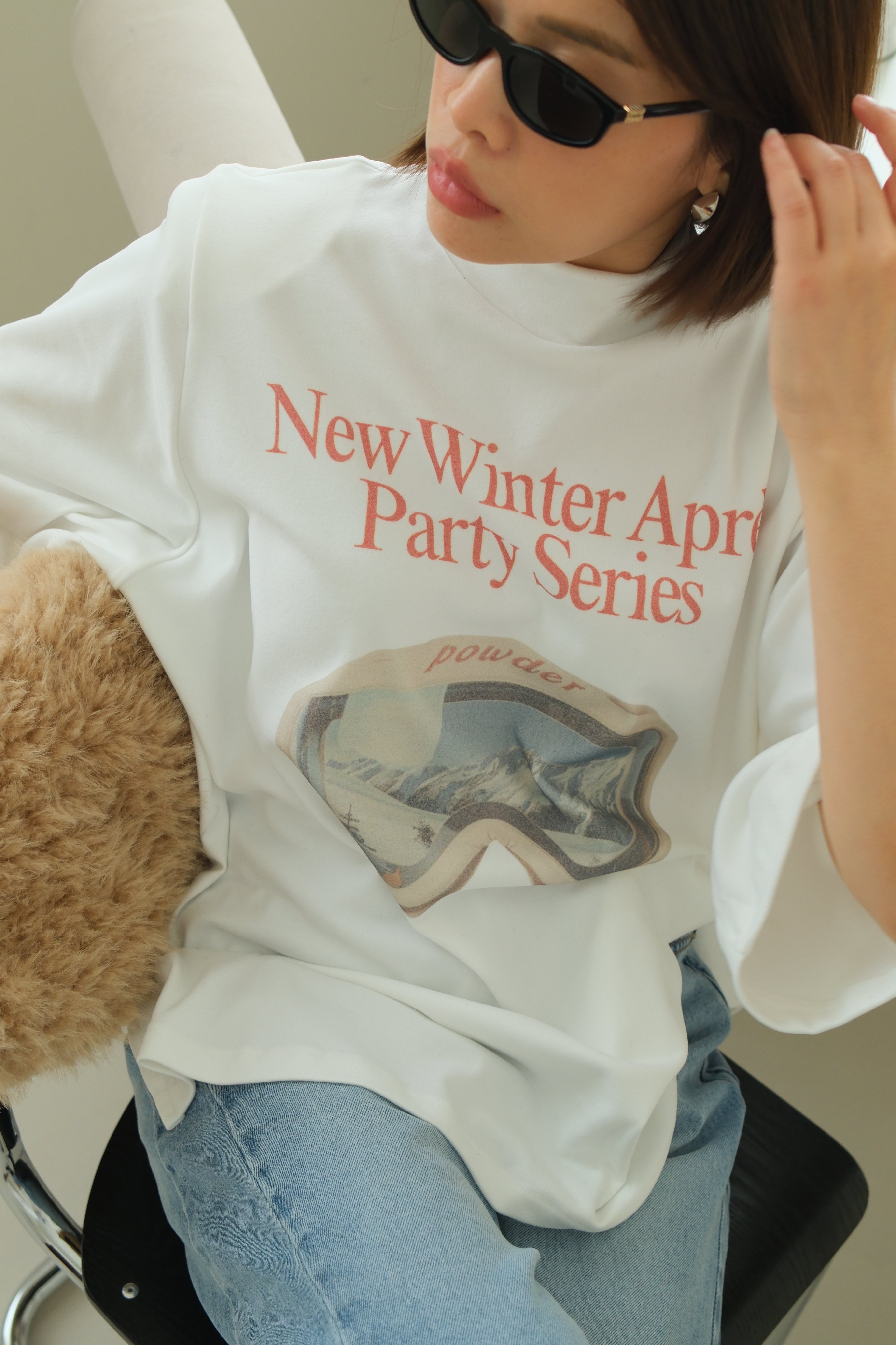 Winter pano highneck soft boxy tee