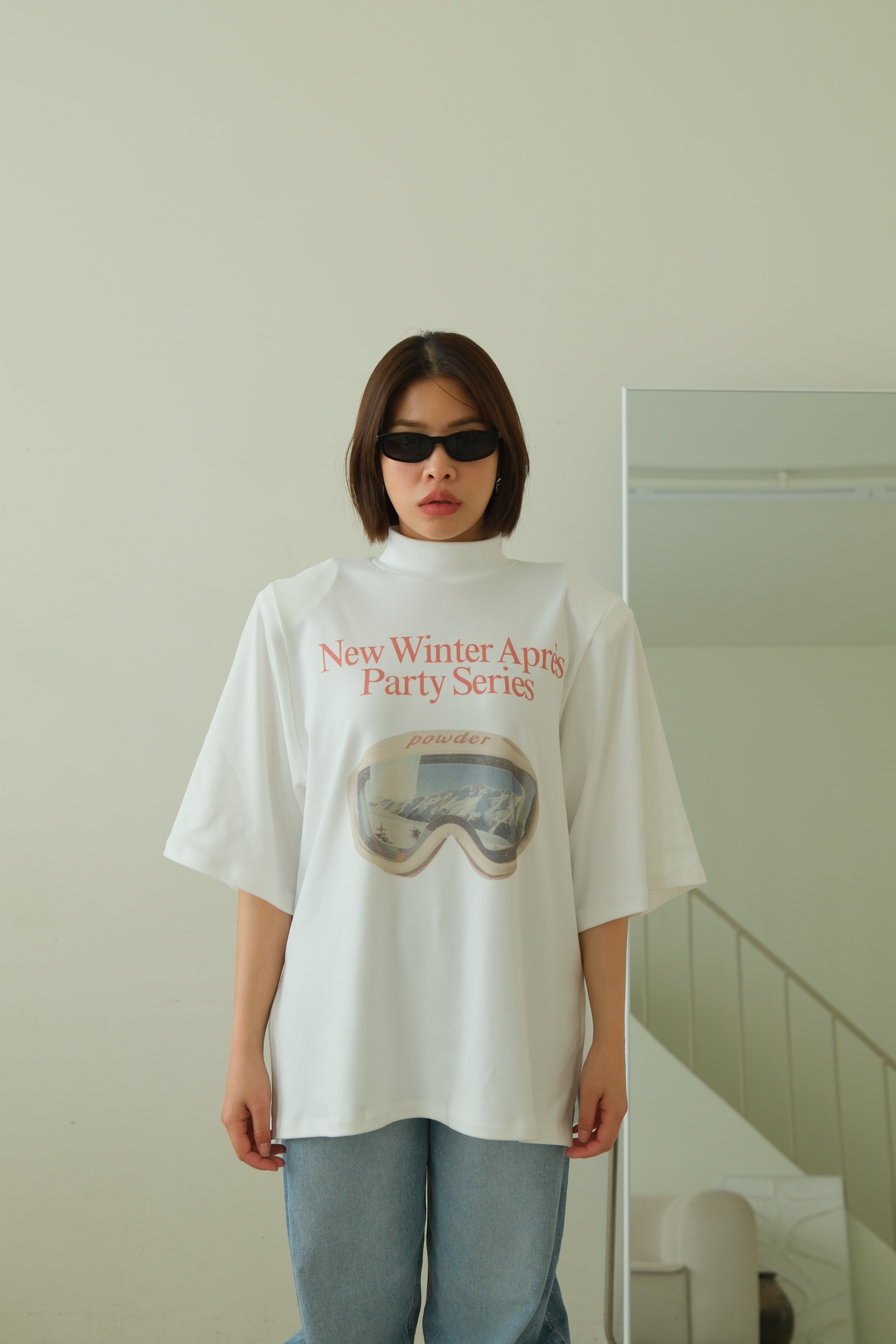 Winter pano highneck soft boxy tee