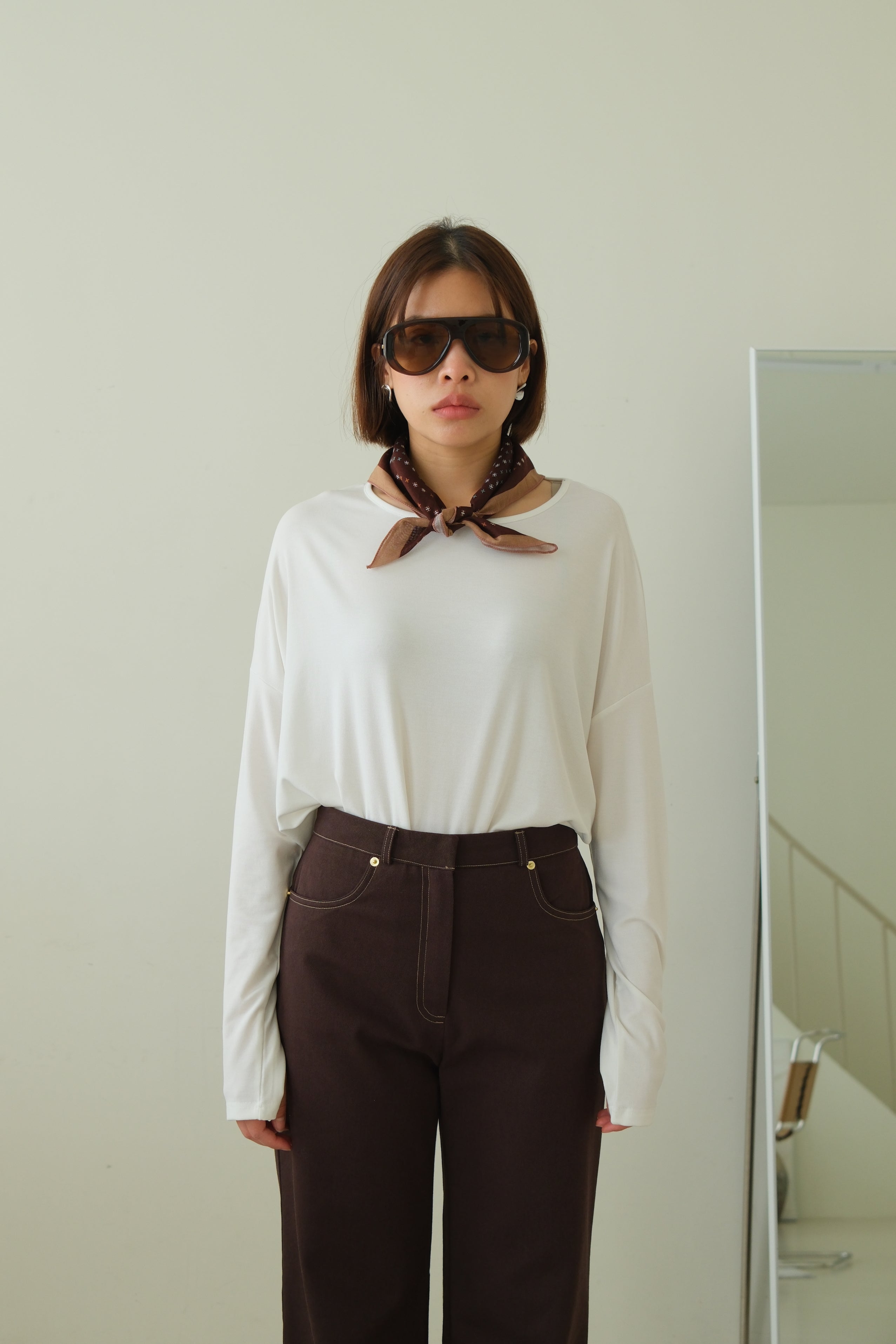 Rachal Relaxed Button Cuff Tee