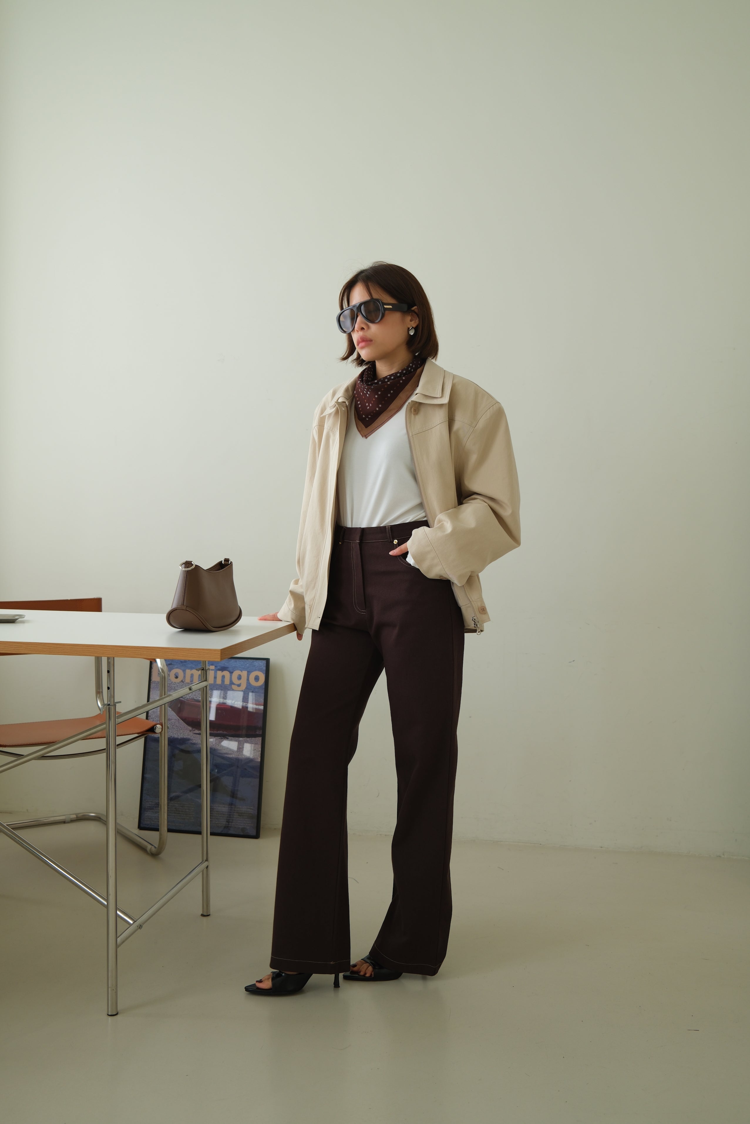 Lindi Double Collar Oversized Bomber