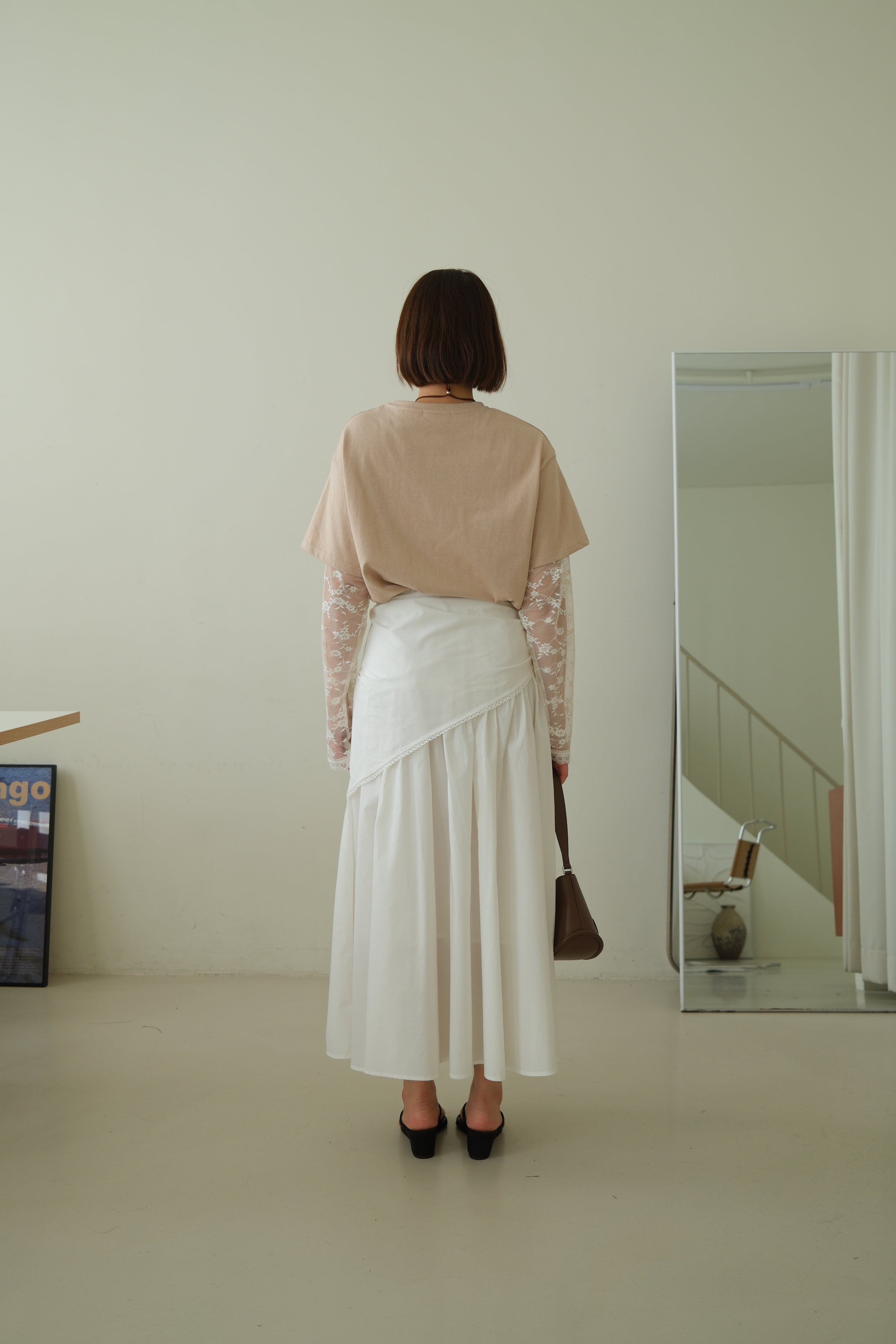 Elois Lace Sleeve Layered Tee