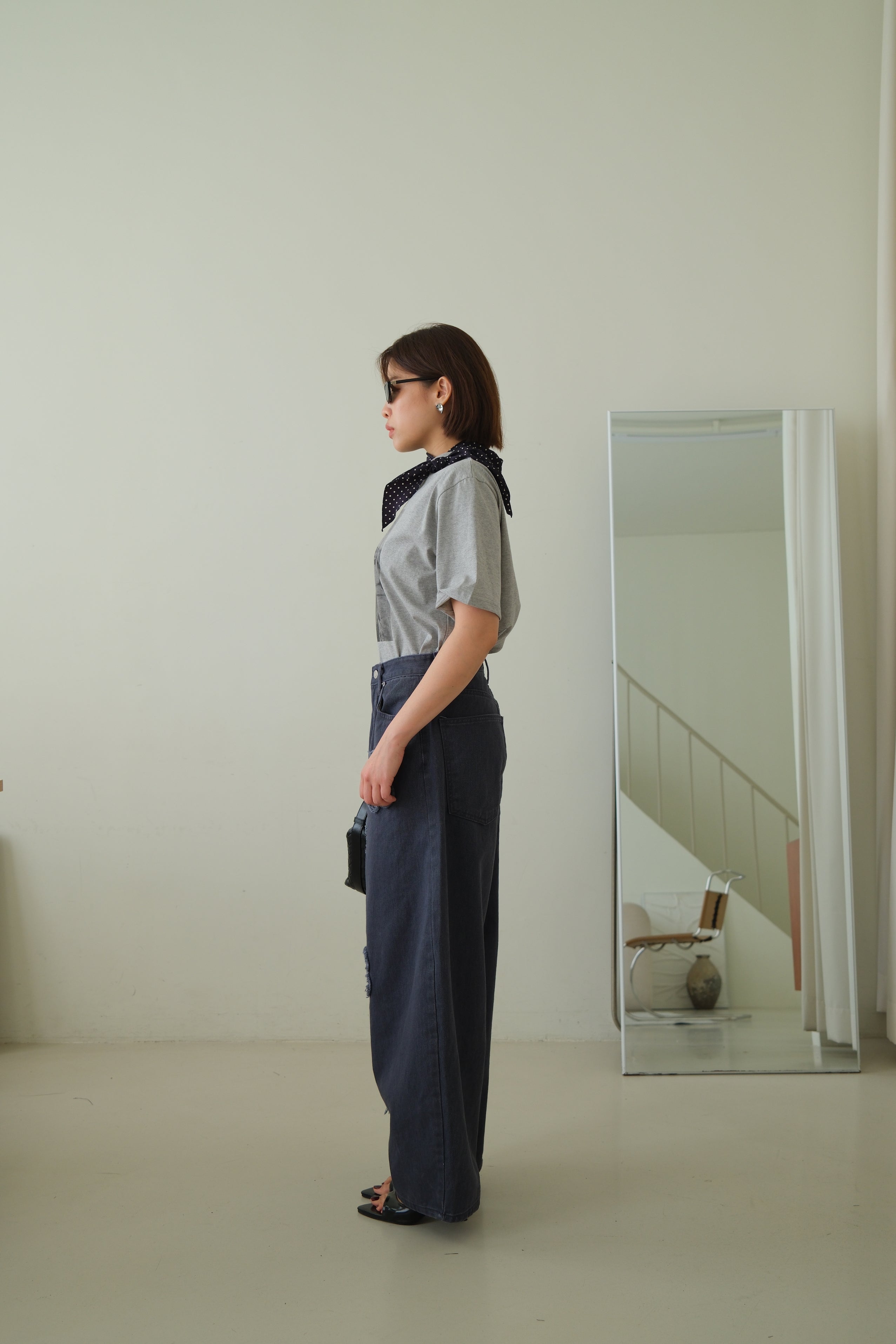 Ashley Graphic Tee with Scarf Detail