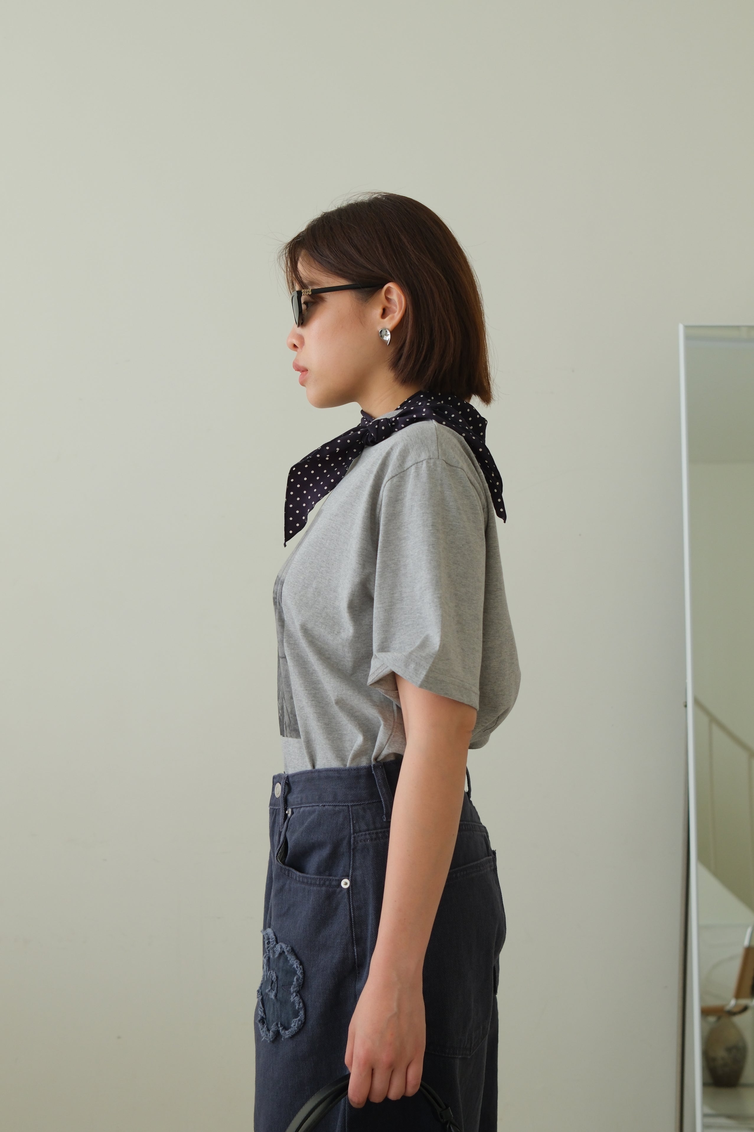 Ashley Graphic Tee with Scarf Detail