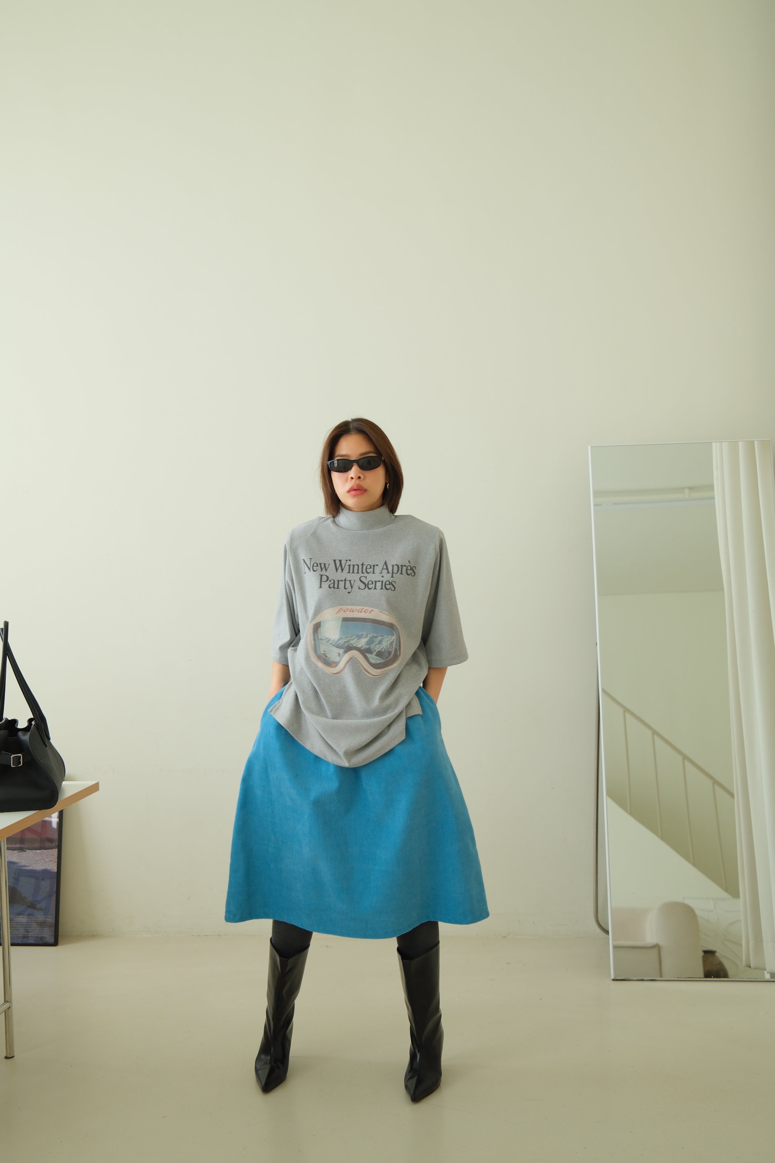 Winter pano highneck soft boxy tee