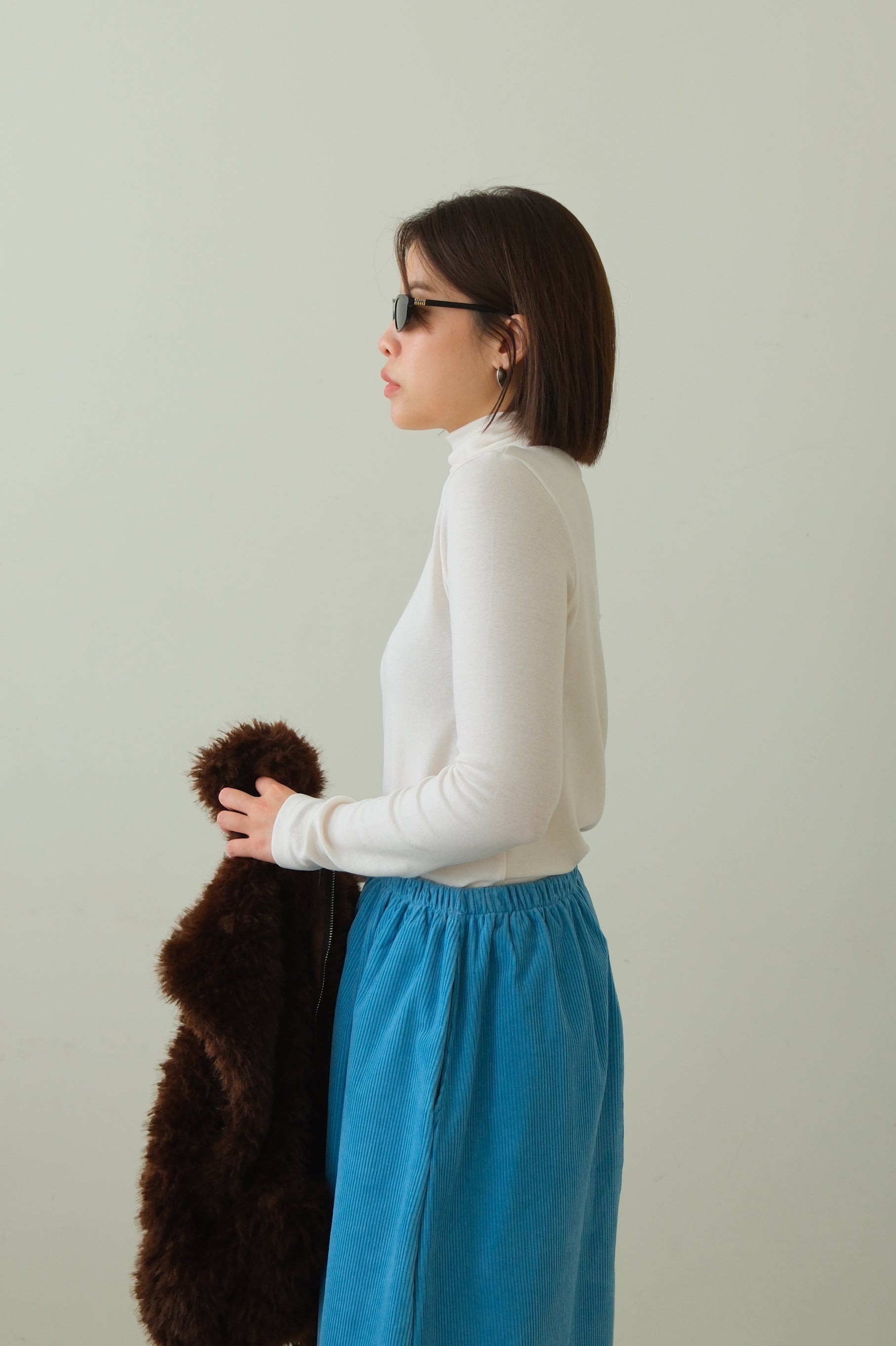 soft wool turtleneck long-sleeve top