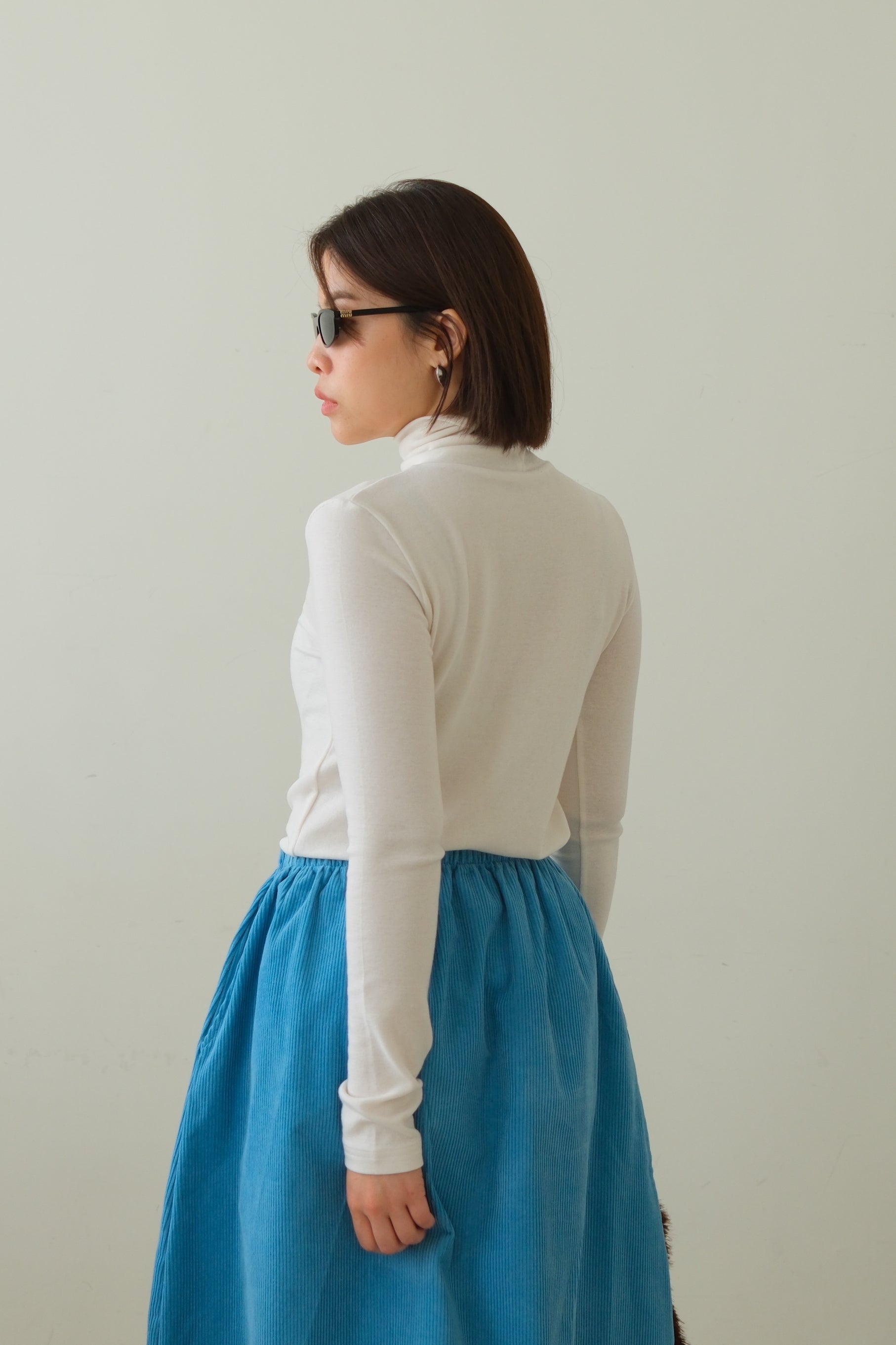 soft wool turtleneck long-sleeve top