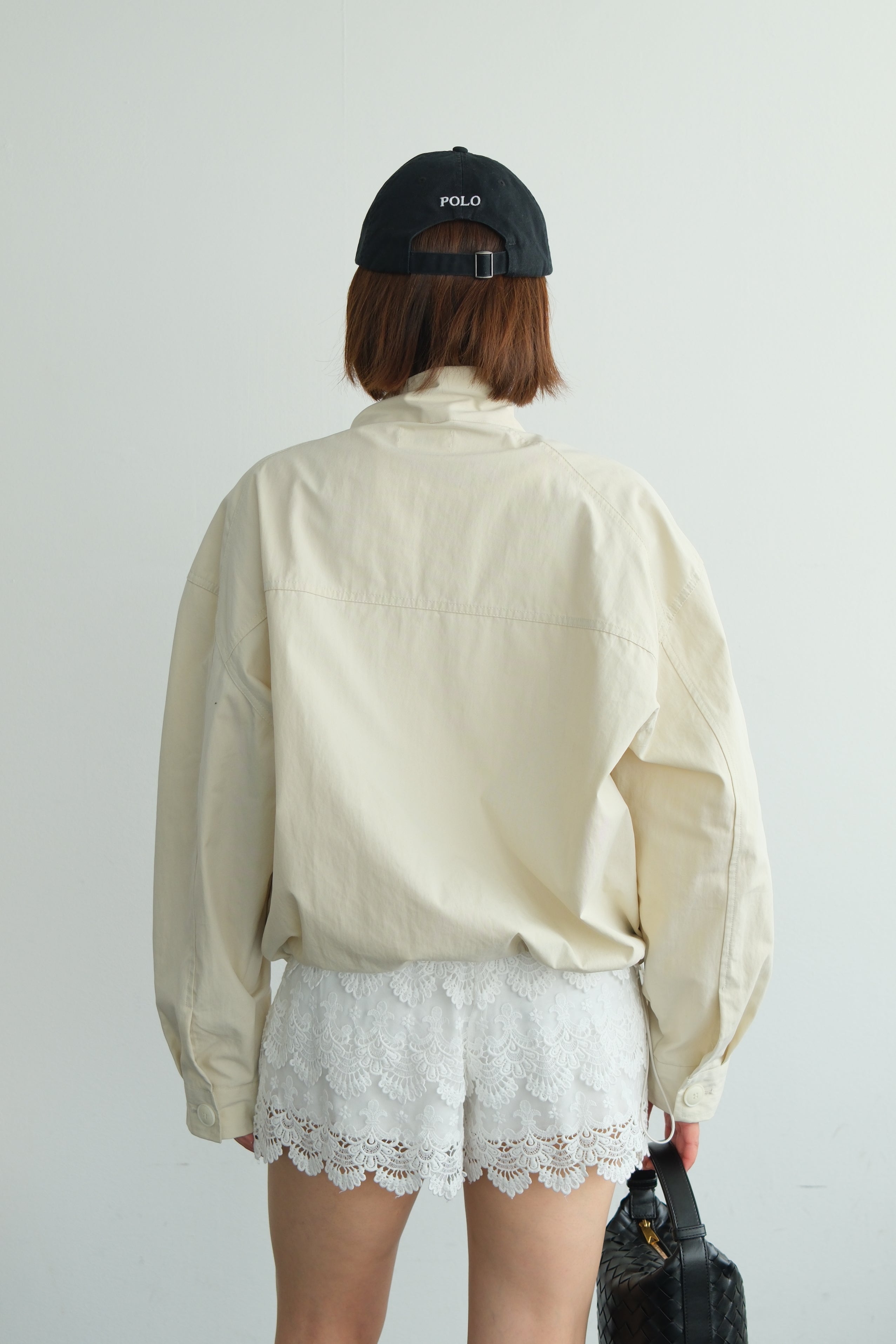 Relaxed Fit Drawstring Windbreaker Jacket