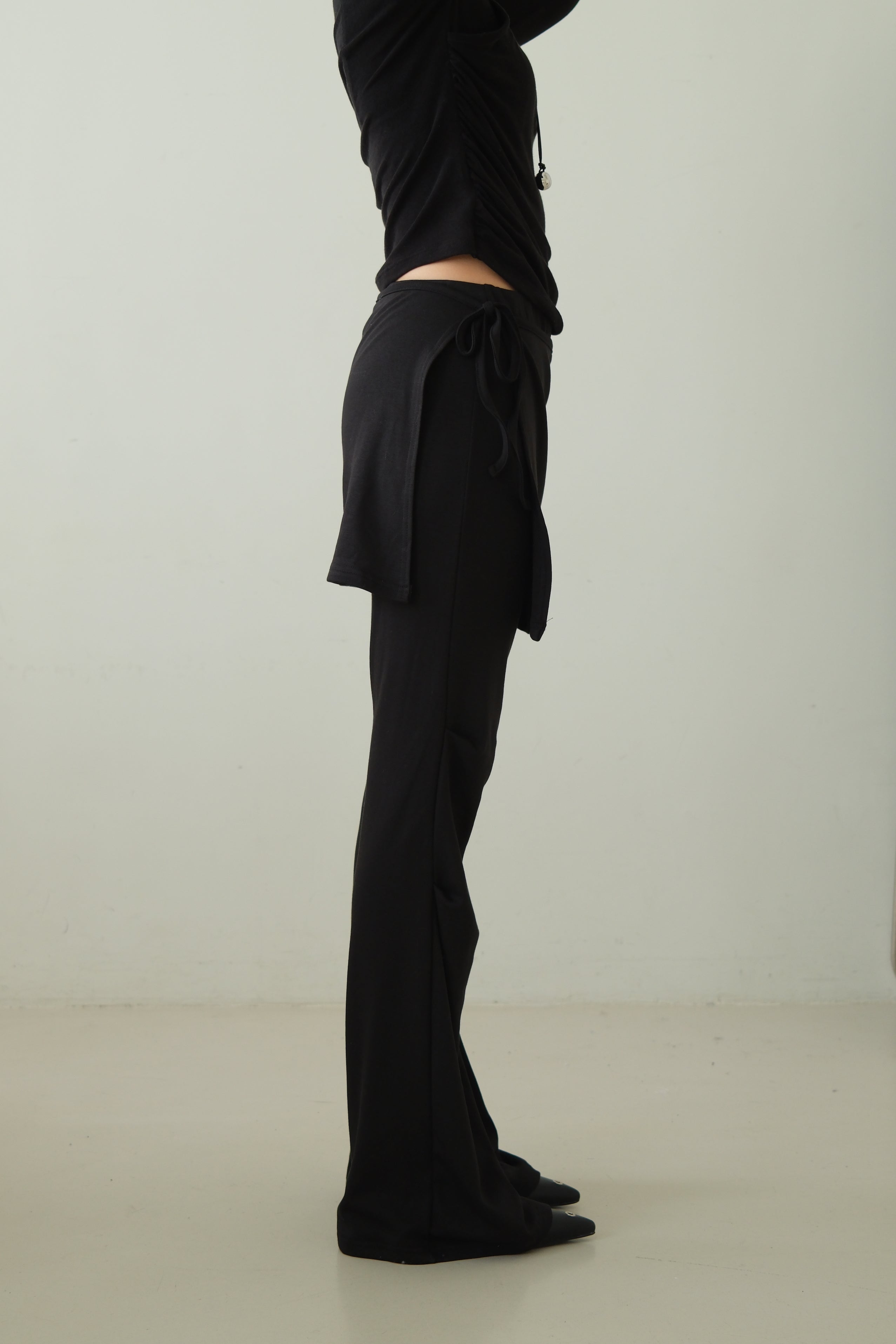 Moka flare pants (wrap skirt set)