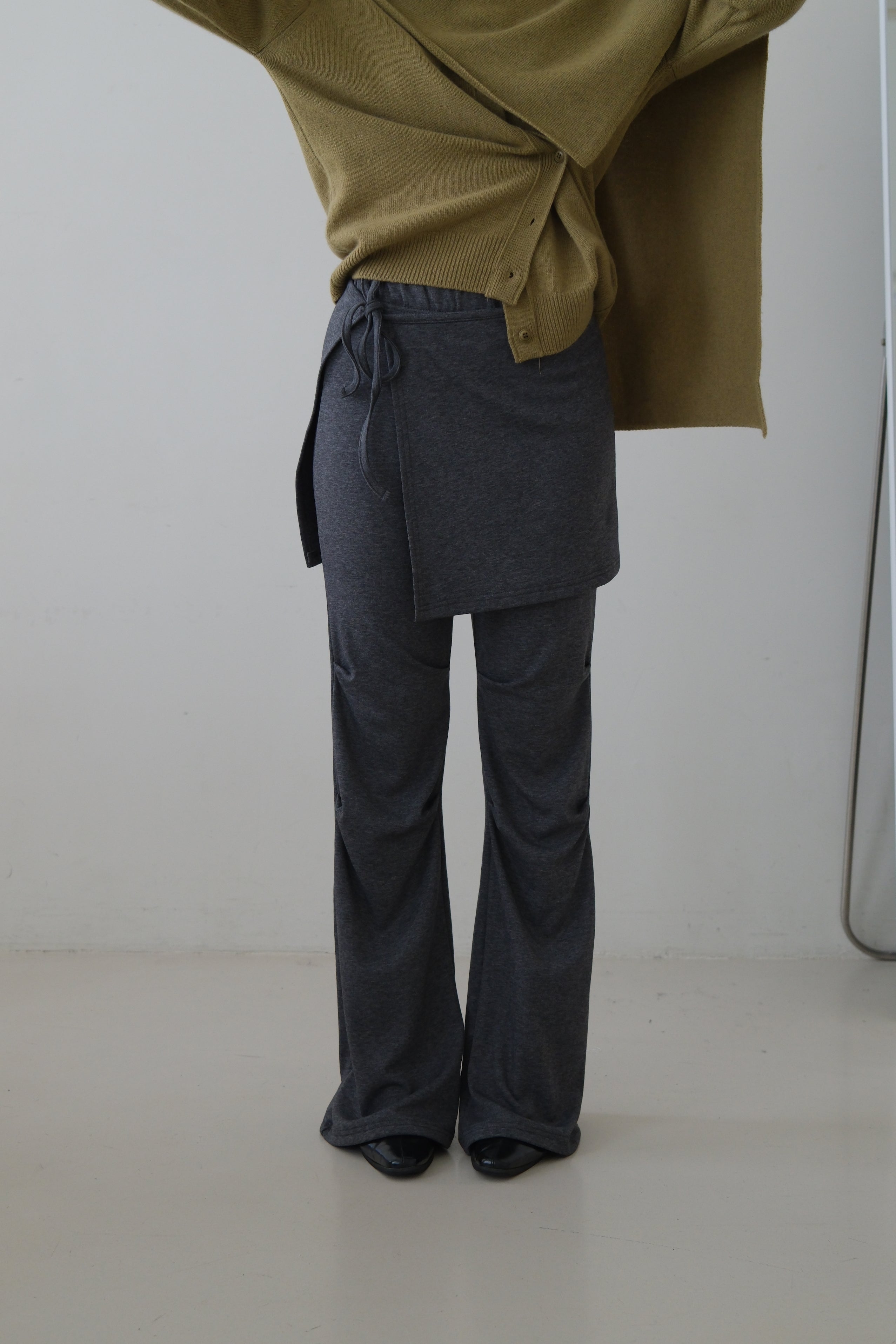 Moka flare pants (wrap skirt set)