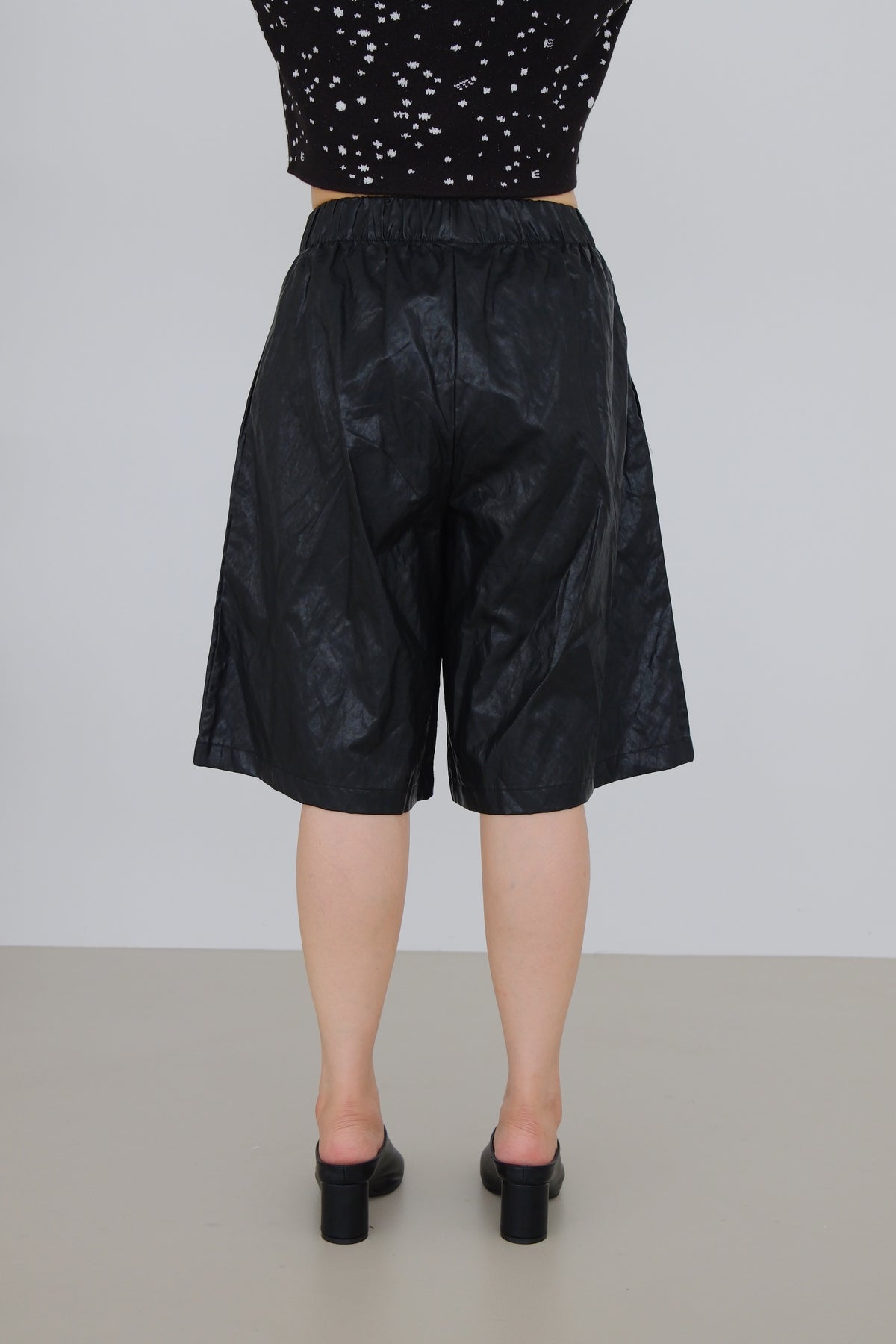 Raven Crinkled Faux Leather Shorts