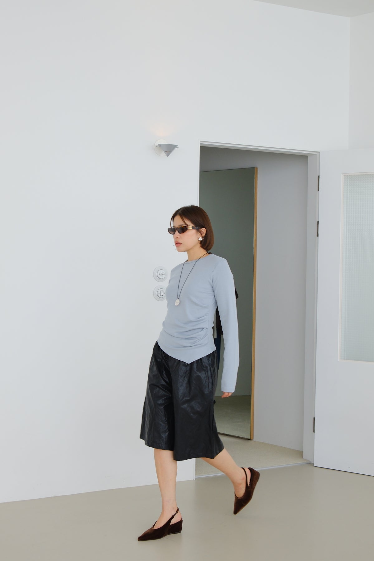 Drape Side Long Sleeve Tee