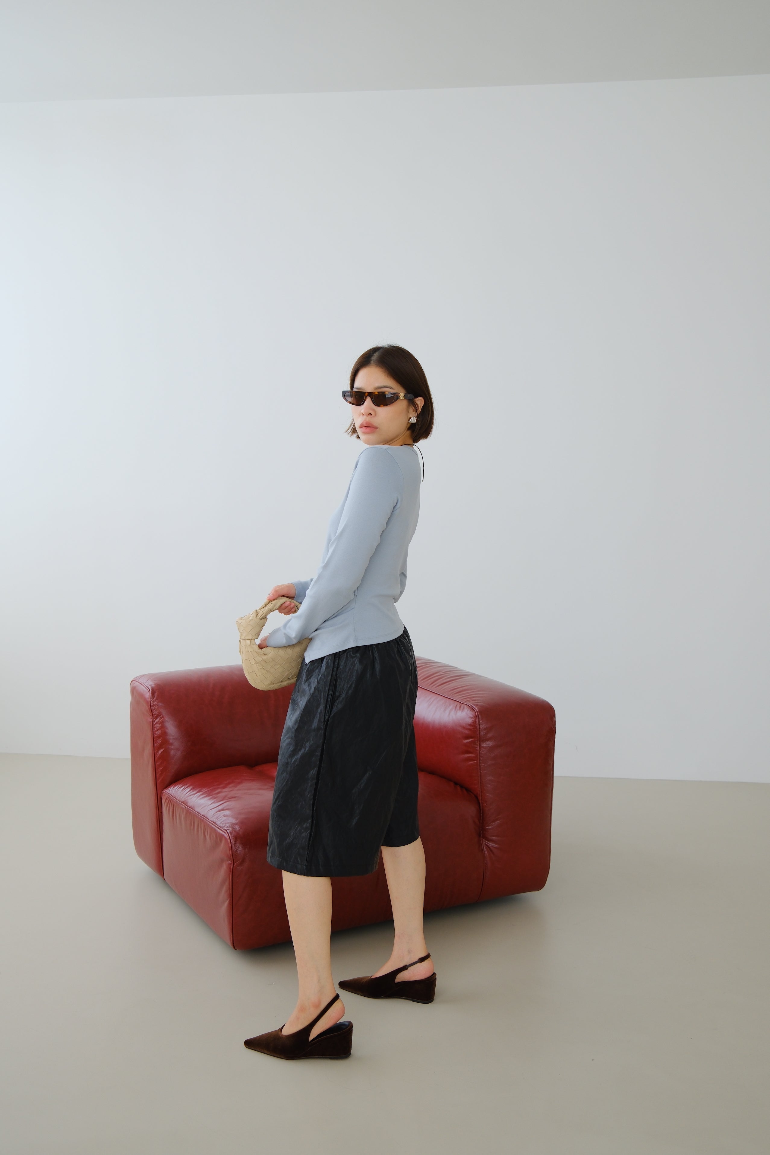 Drape Side Long Sleeve Tee