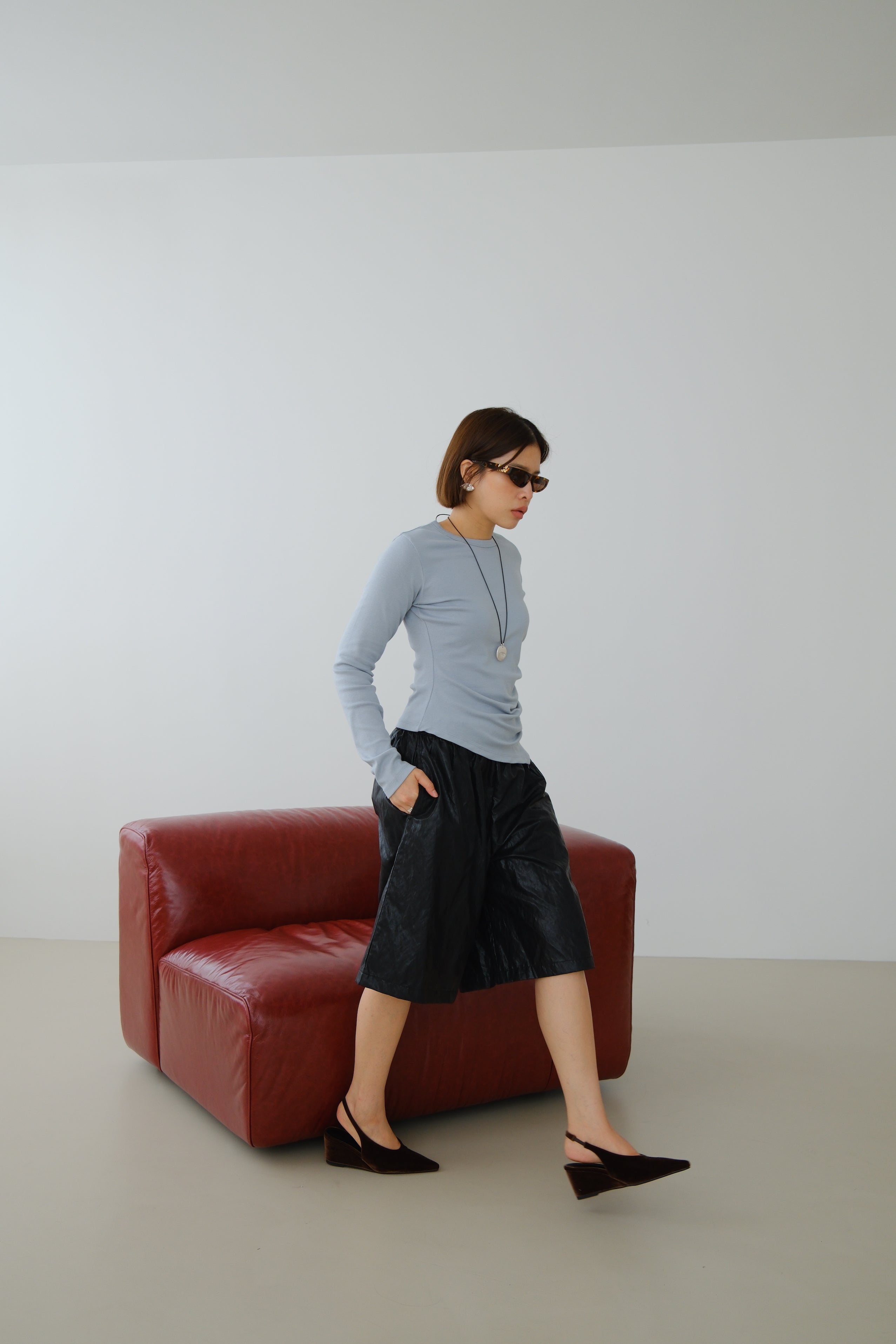 Drape Side Long Sleeve Tee