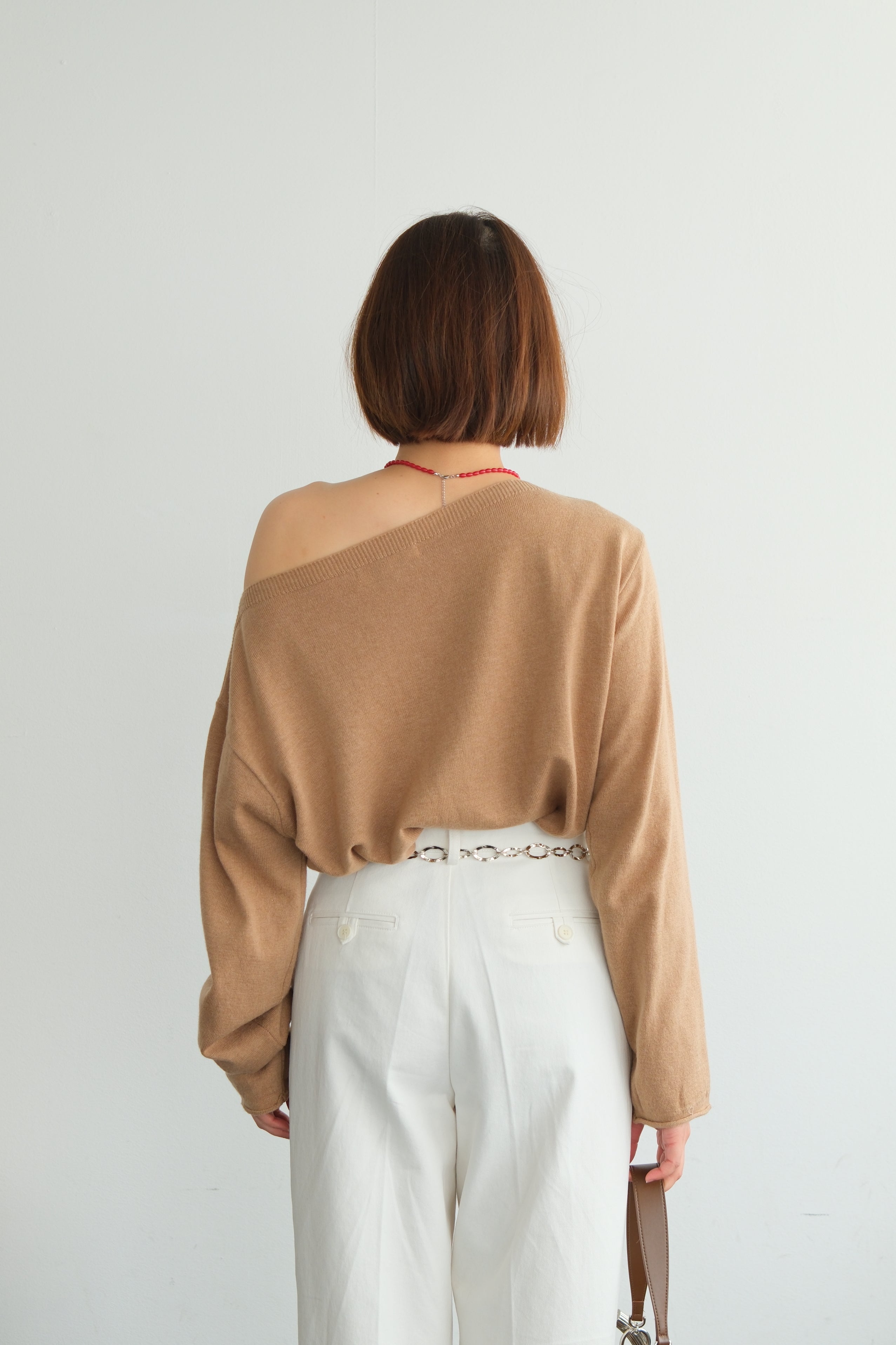 Elia Boat Neck Knit Crop Top