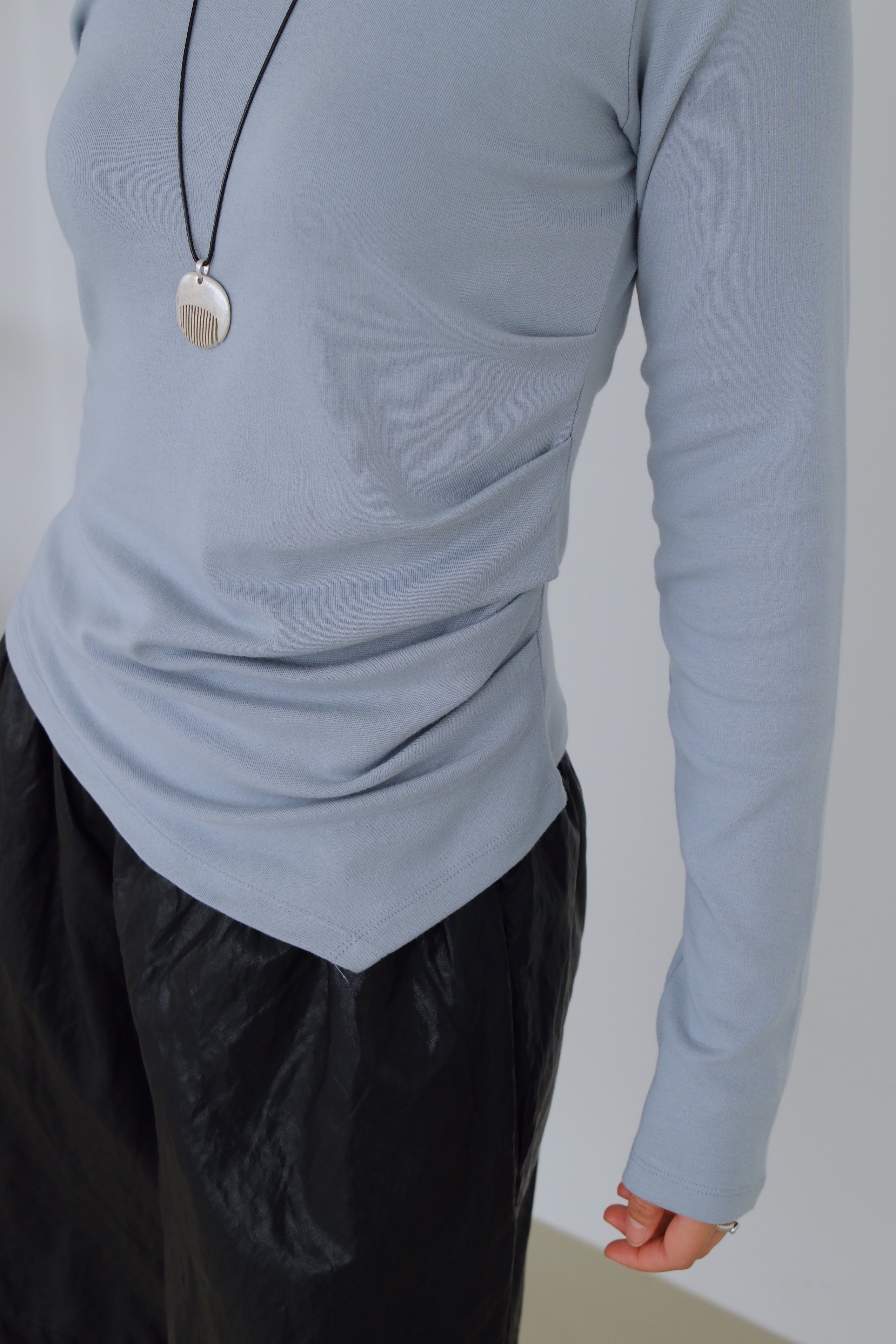 Drape Side Long Sleeve Tee