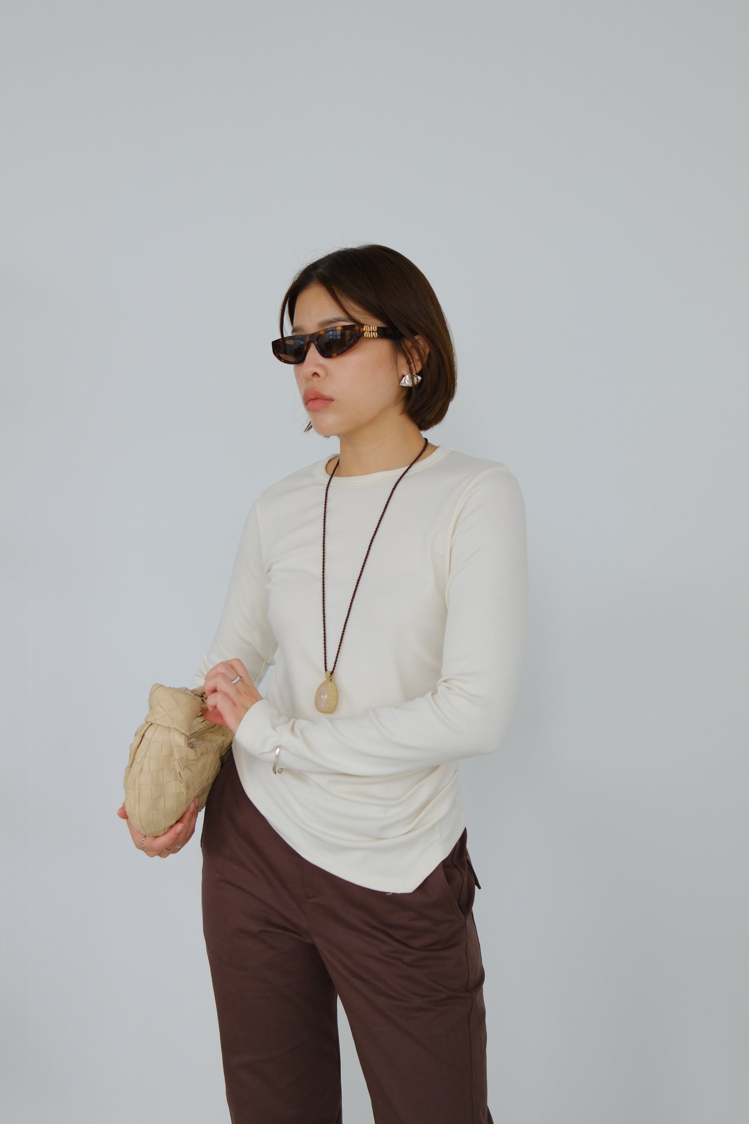 Drape Side Long Sleeve Tee