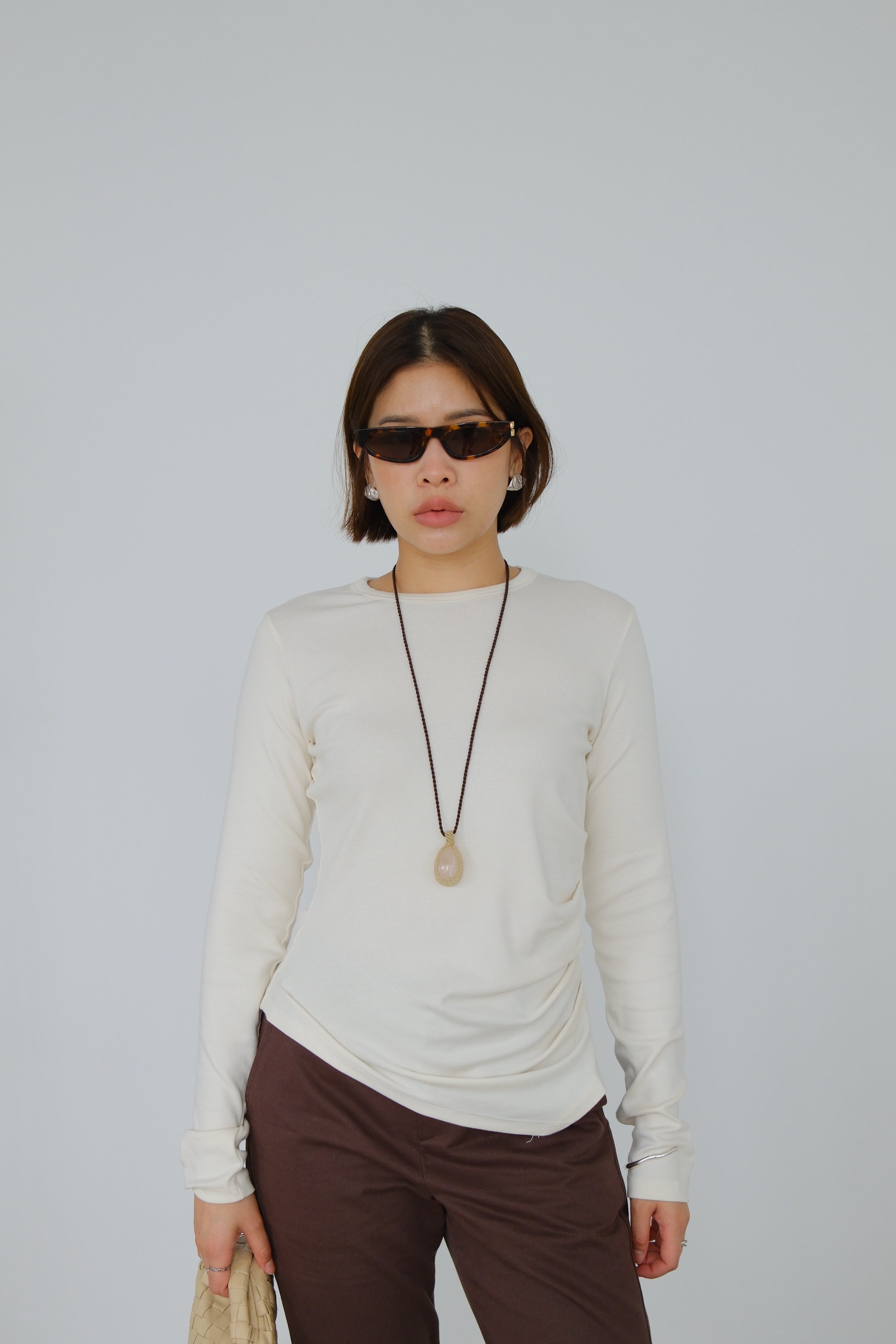 Drape Side Long Sleeve Tee