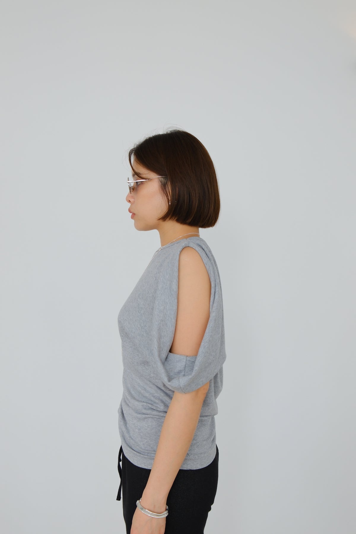 Riva Asymmetric Sleeve Top