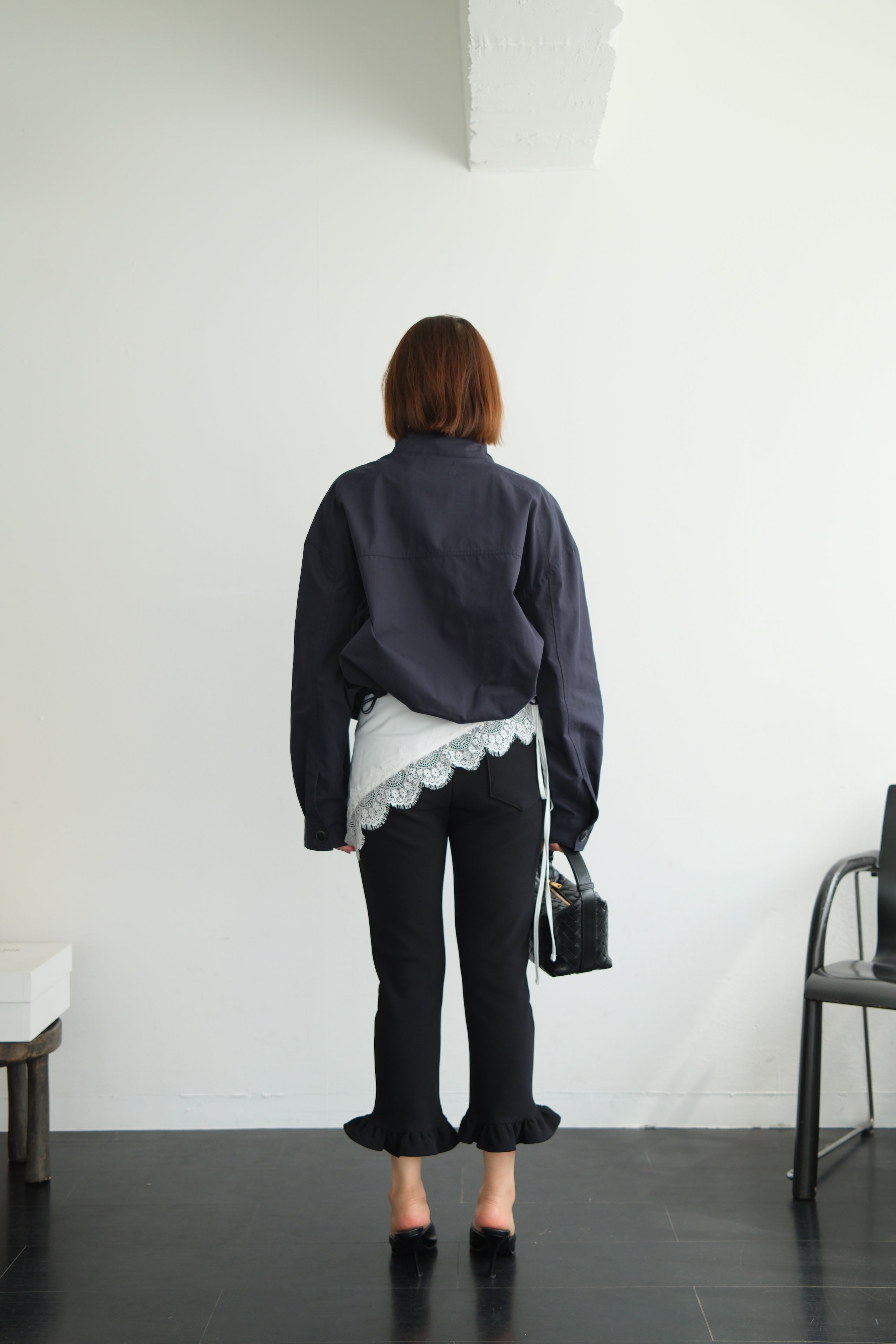 Russ Ruffle Hem Slim Flare Leggings