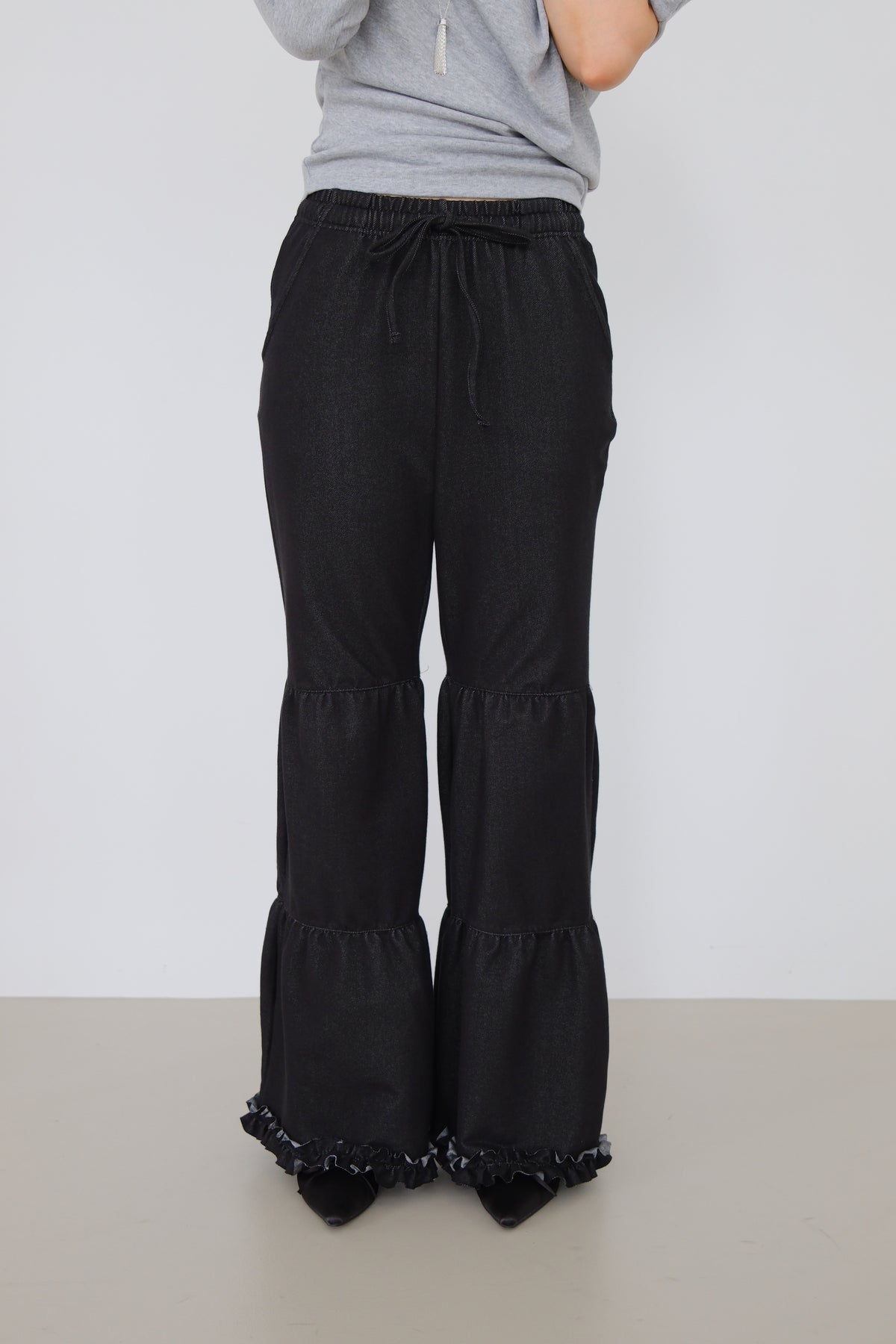 Demi Panel Flare Denim Pants