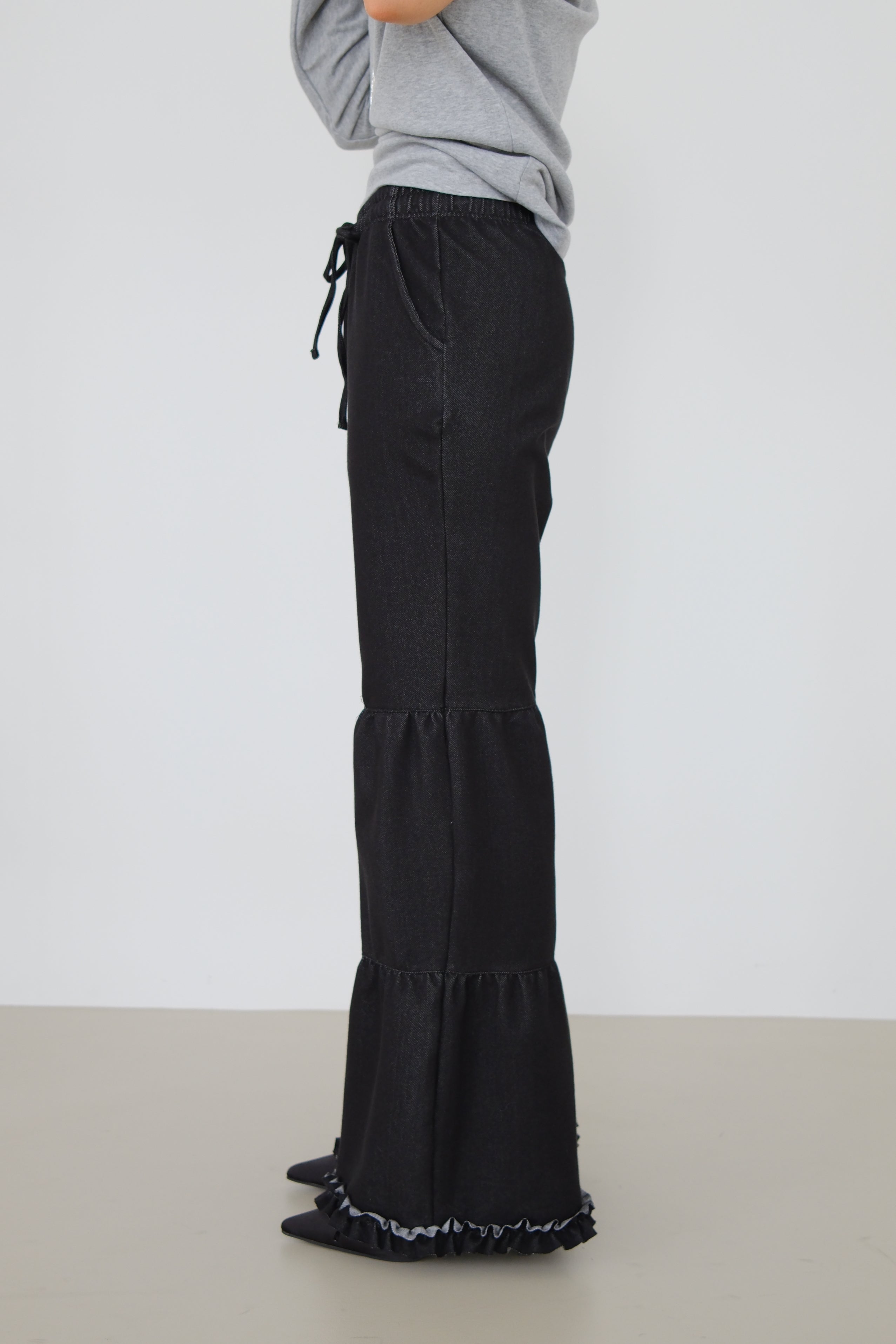Demi Panel Flare Denim Pants