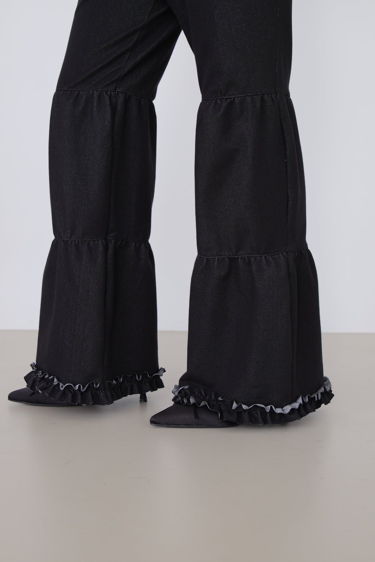 Demi Panel Flare Denim Pants