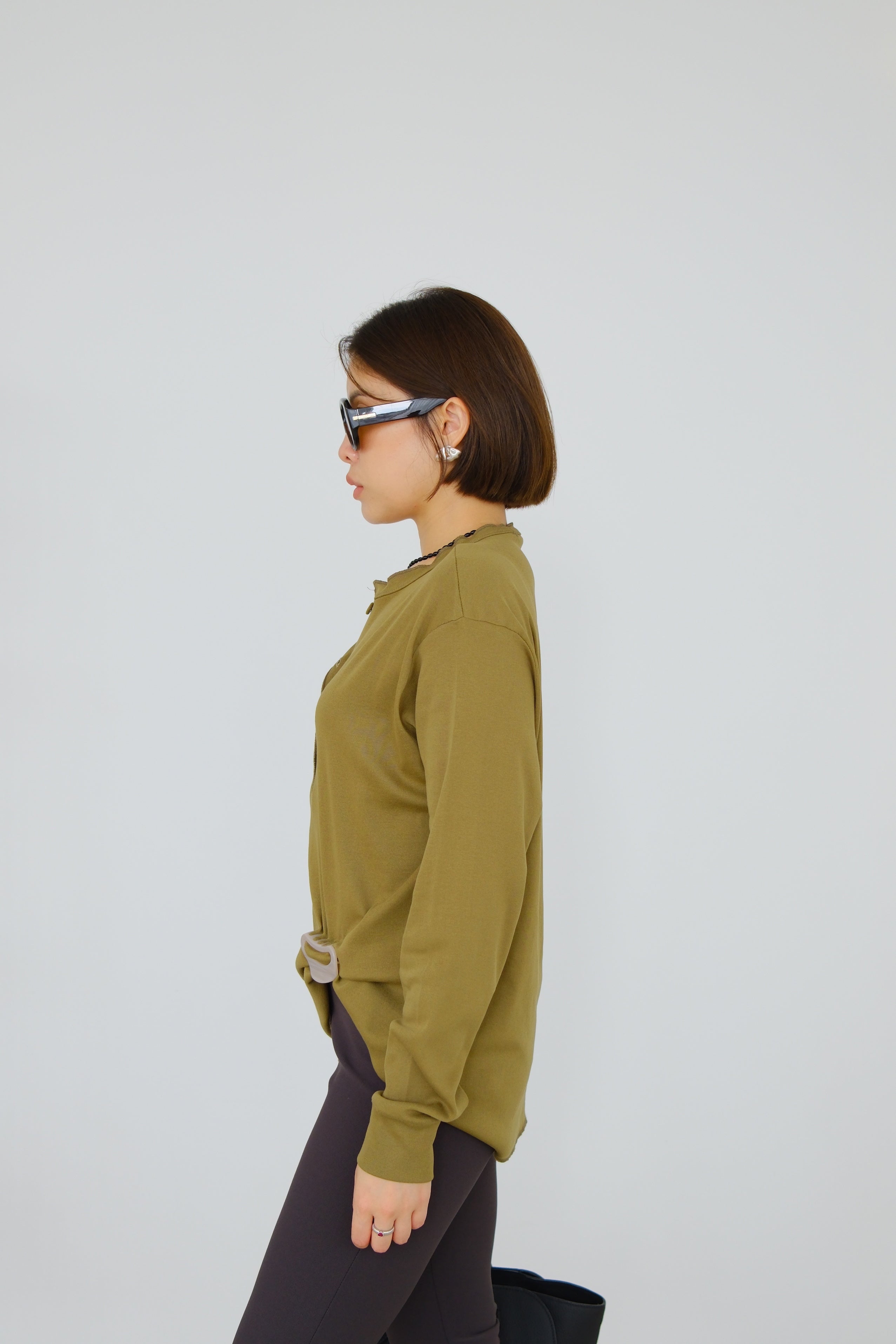 Elin Button Neck Soft Tee