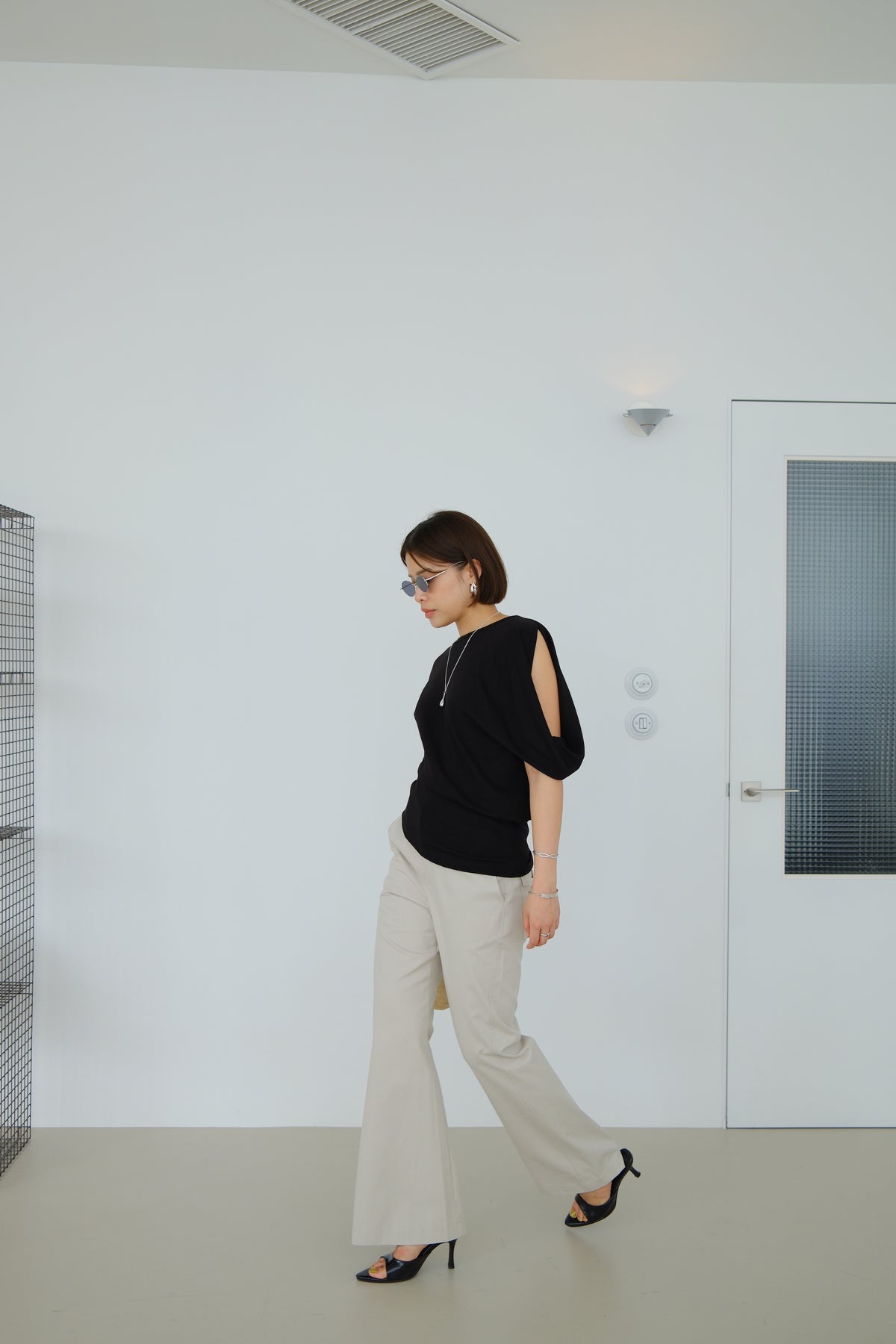 Riva Asymmetric Sleeve Top