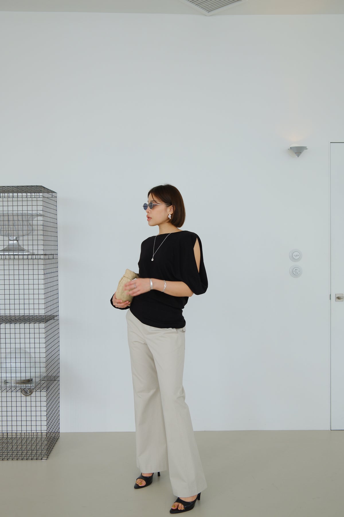 Riva Asymmetric Sleeve Top