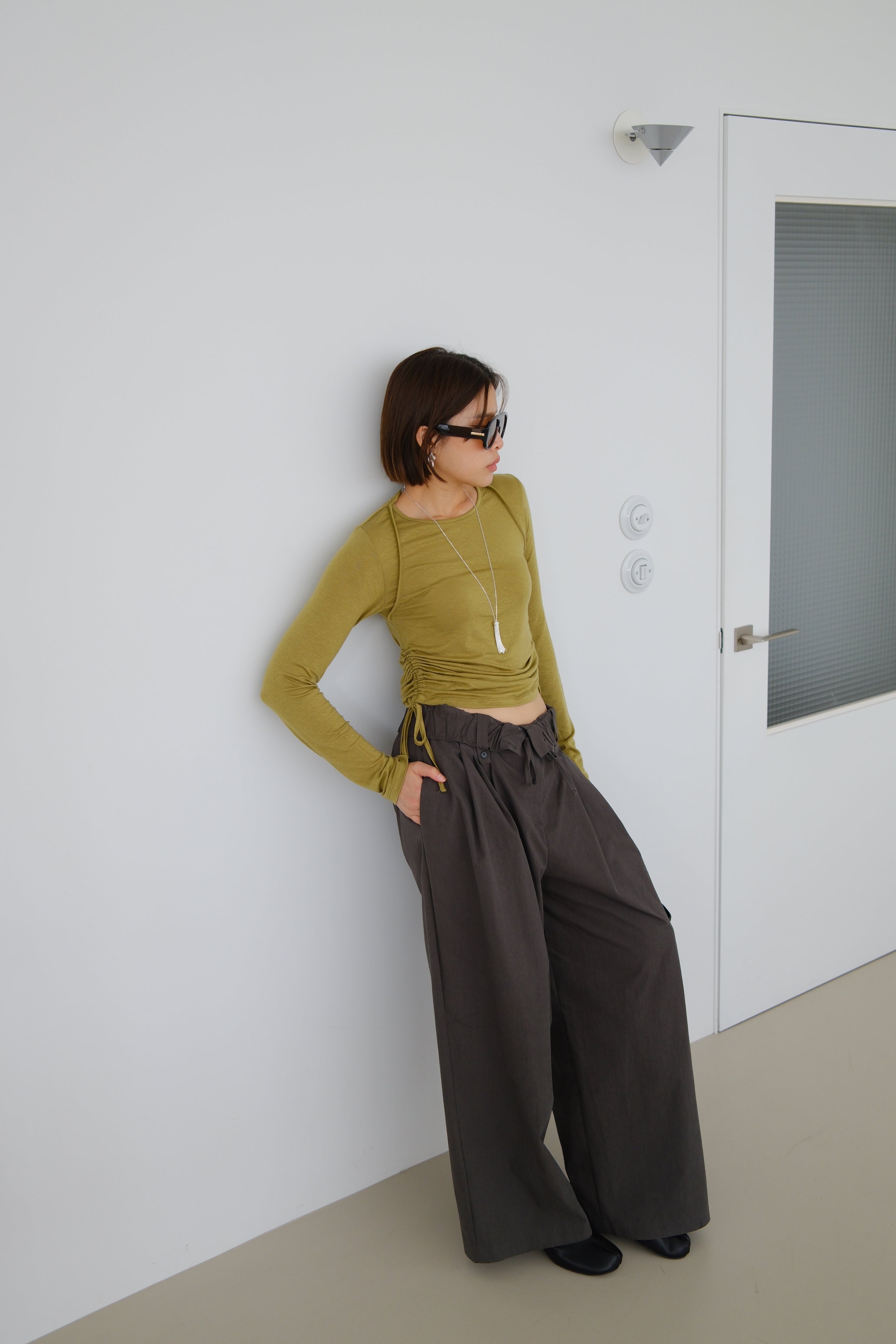 Sola Side Gathered Top