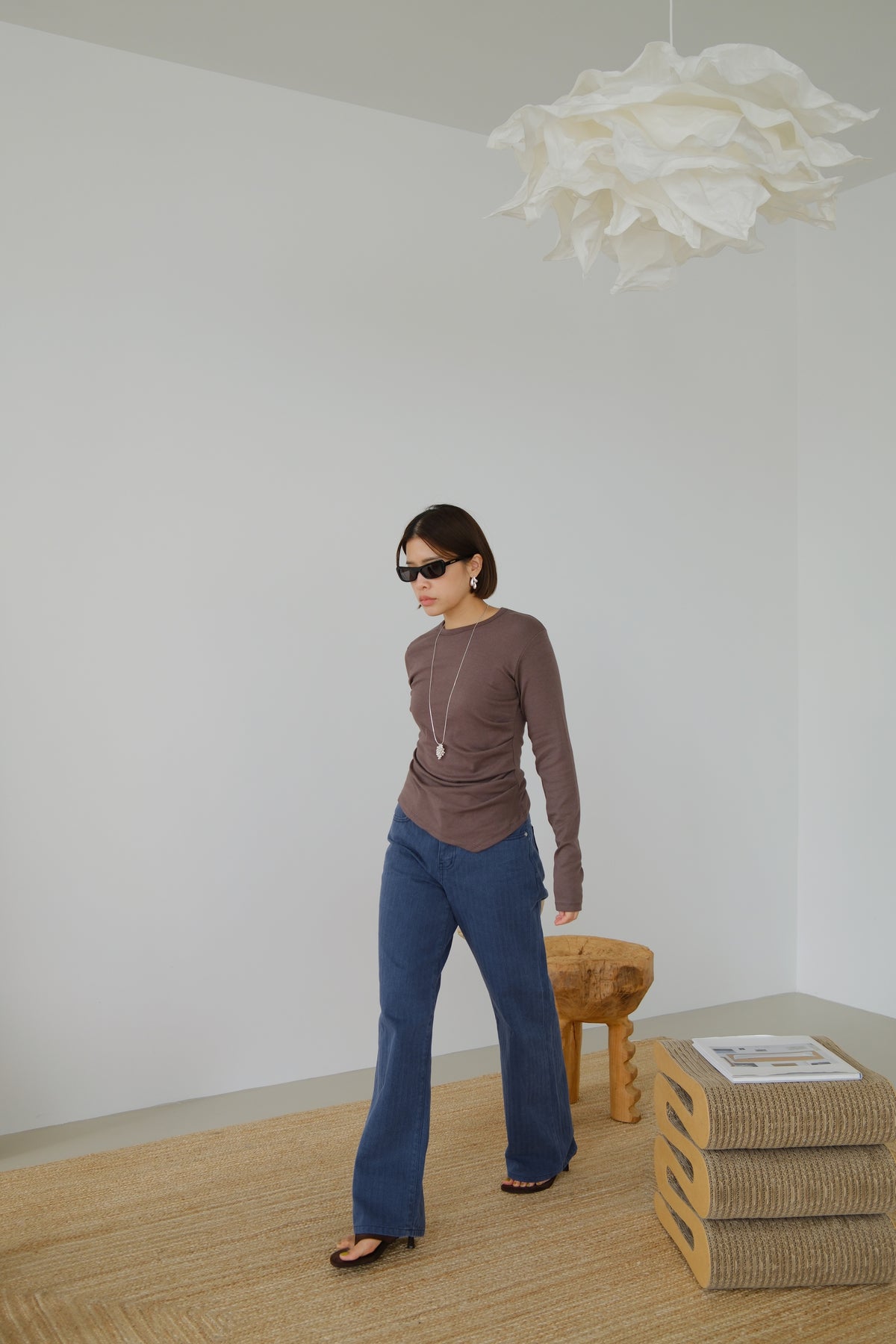 Drape Side Long Sleeve Tee