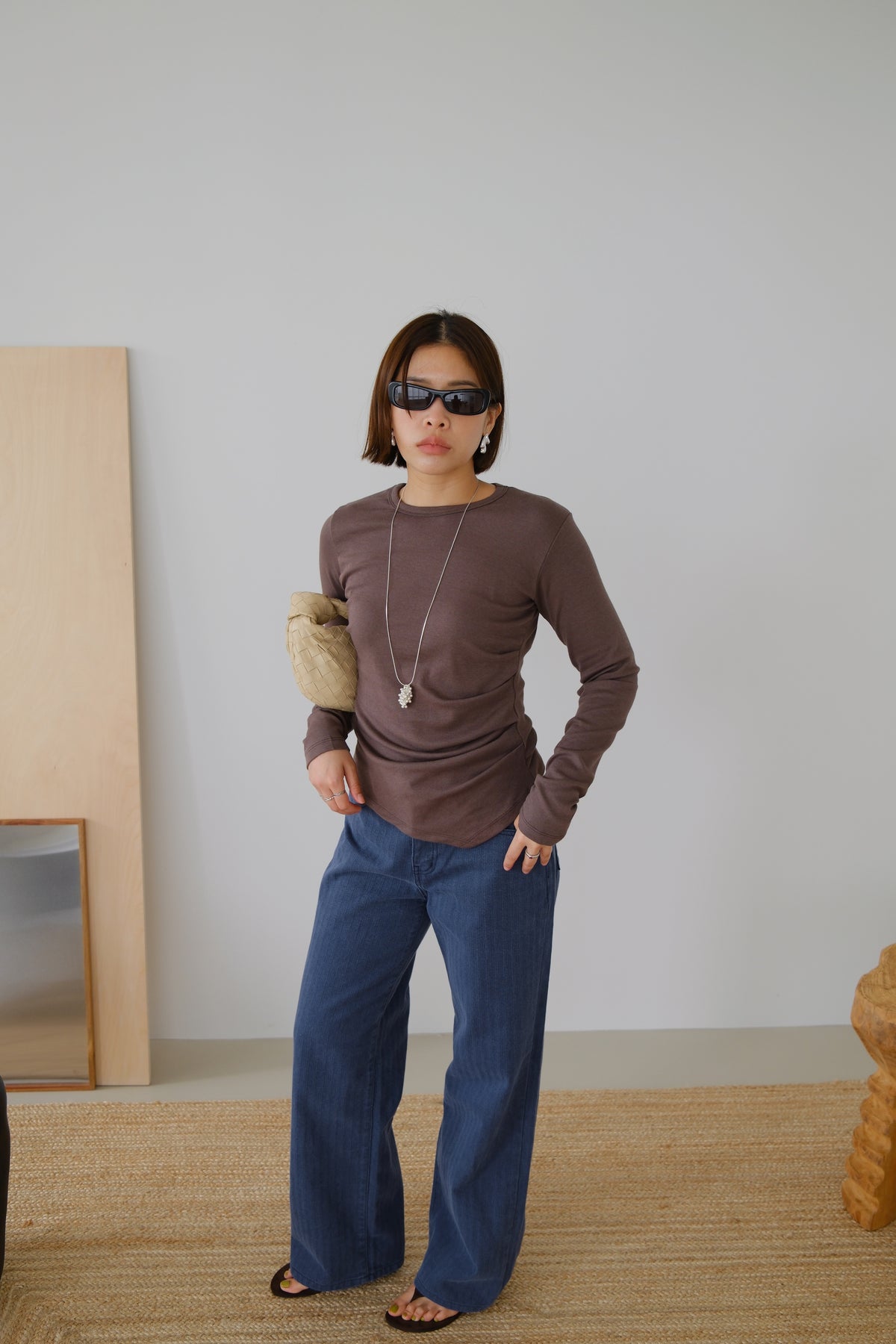 Drape Side Long Sleeve Tee