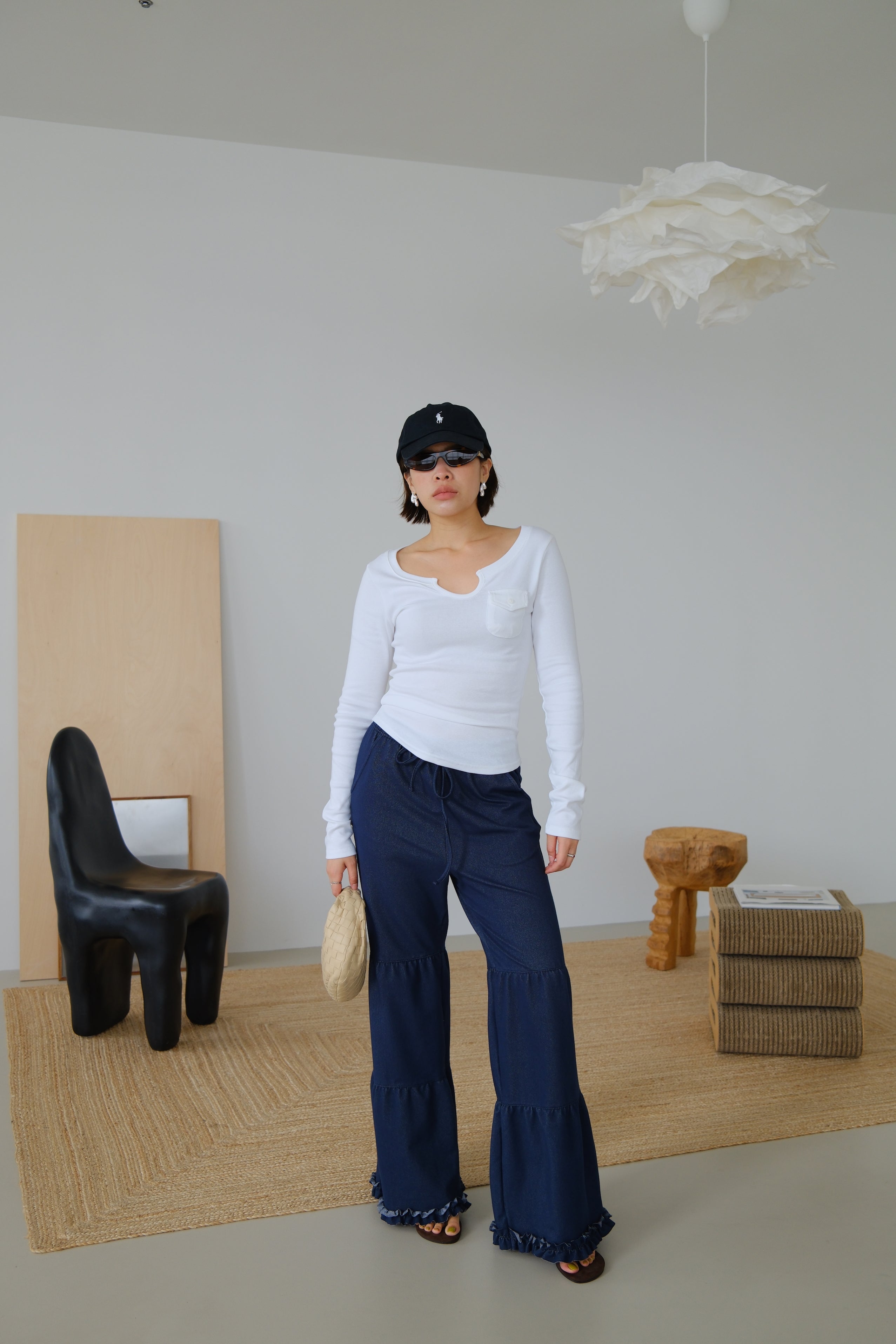 Demi Panel Flare Denim Pants