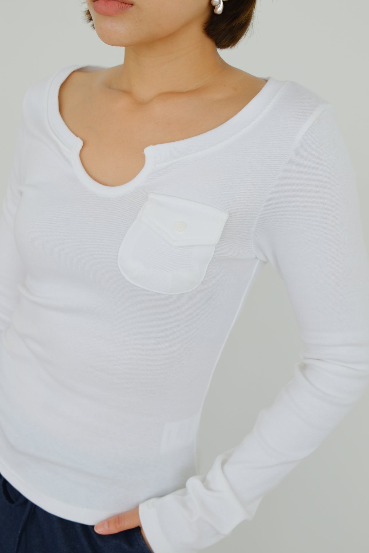 Mia Mini Pocket Long Sleeve Top