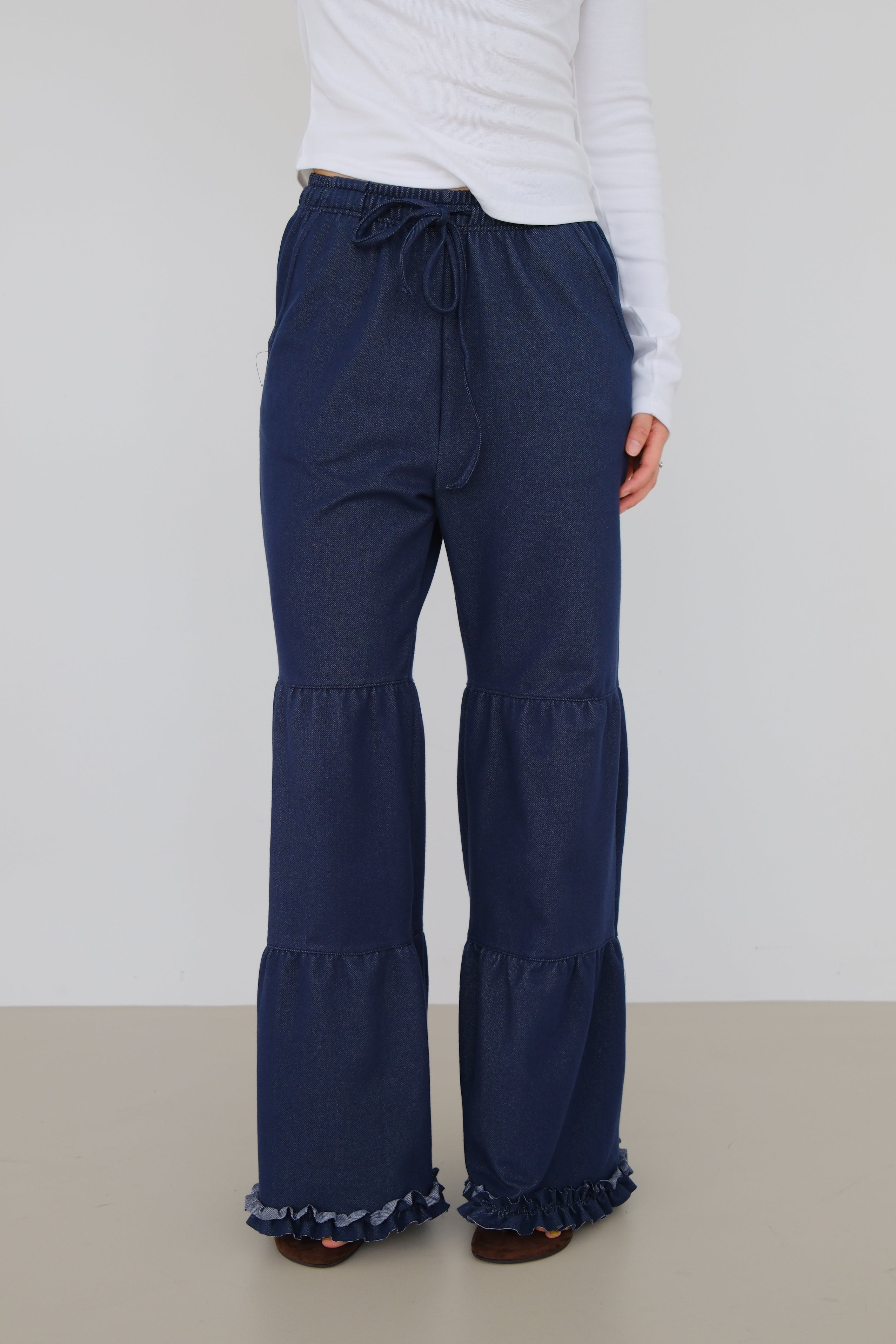 Demi Panel Flare Denim Pants