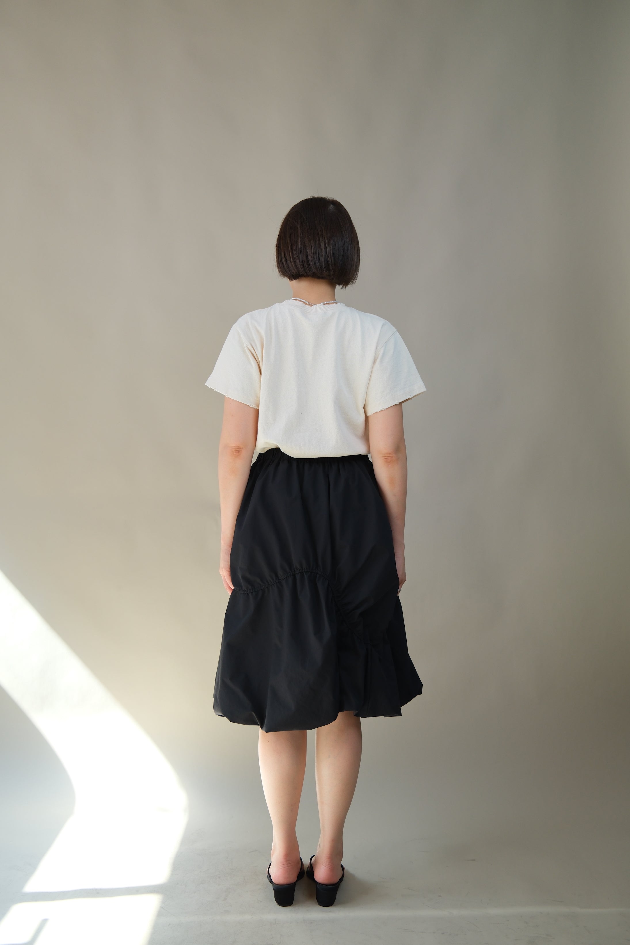 Wavey balloon midi skirt
