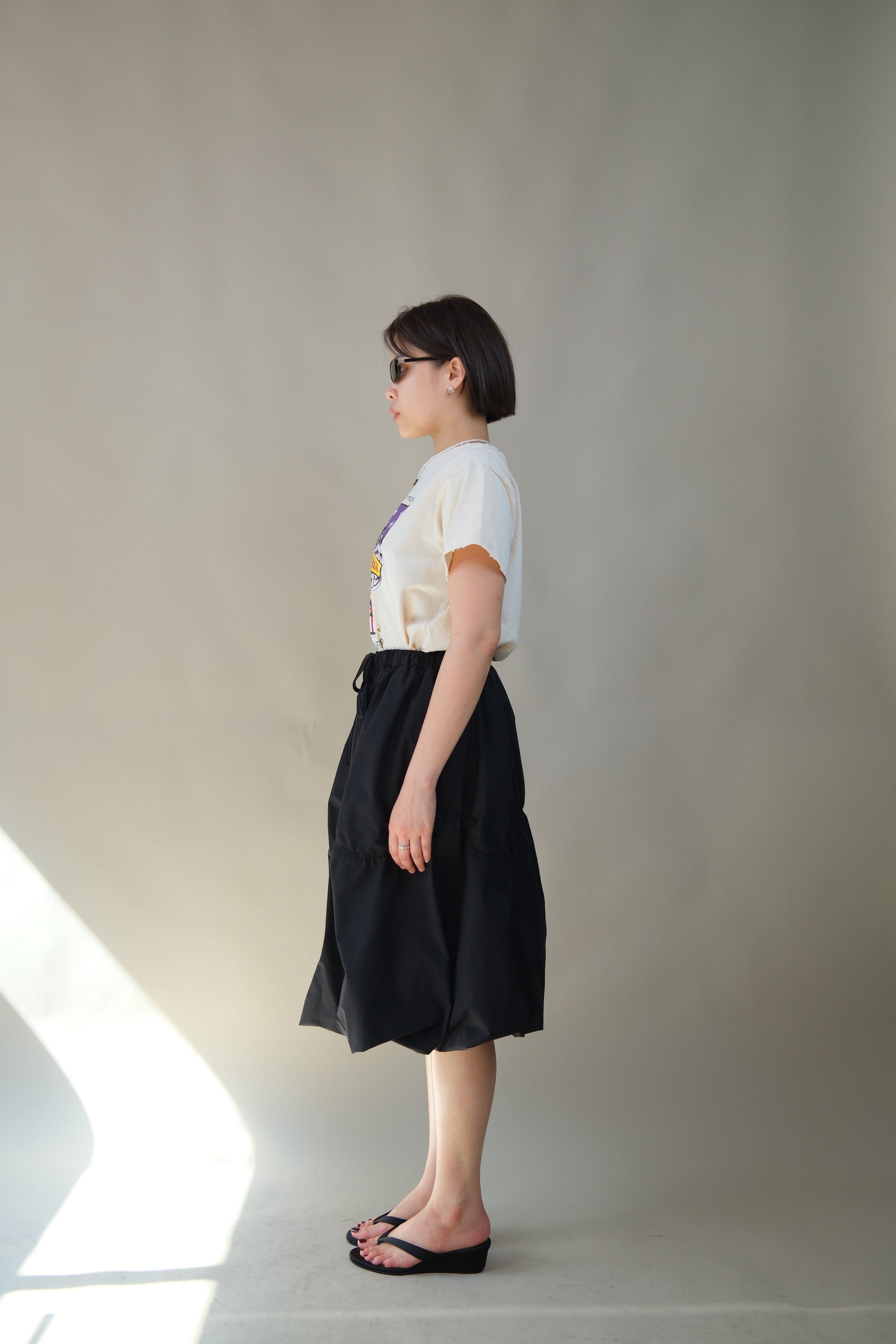 Wavey balloon midi skirt