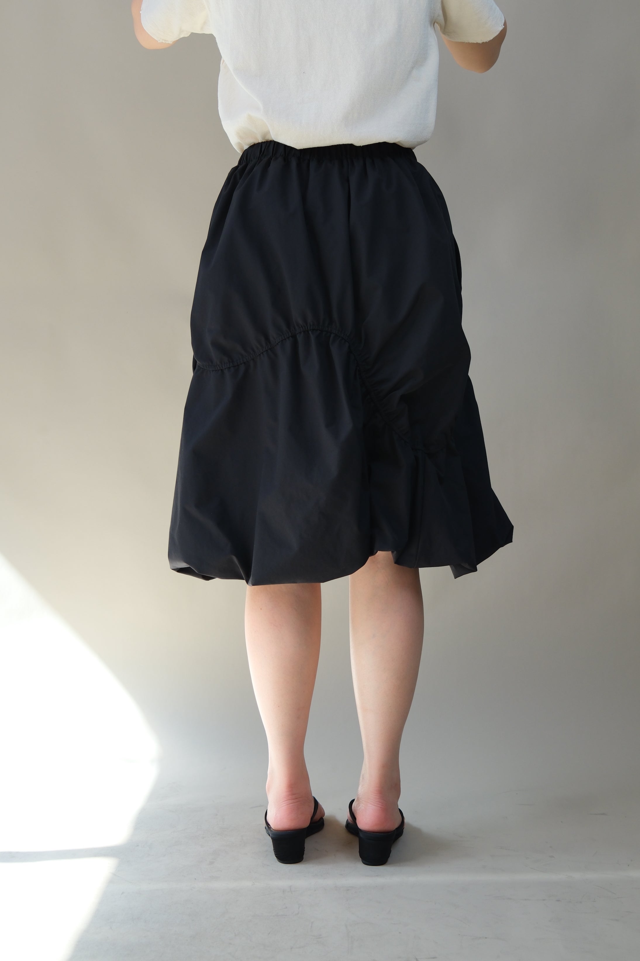 Wavey balloon midi skirt