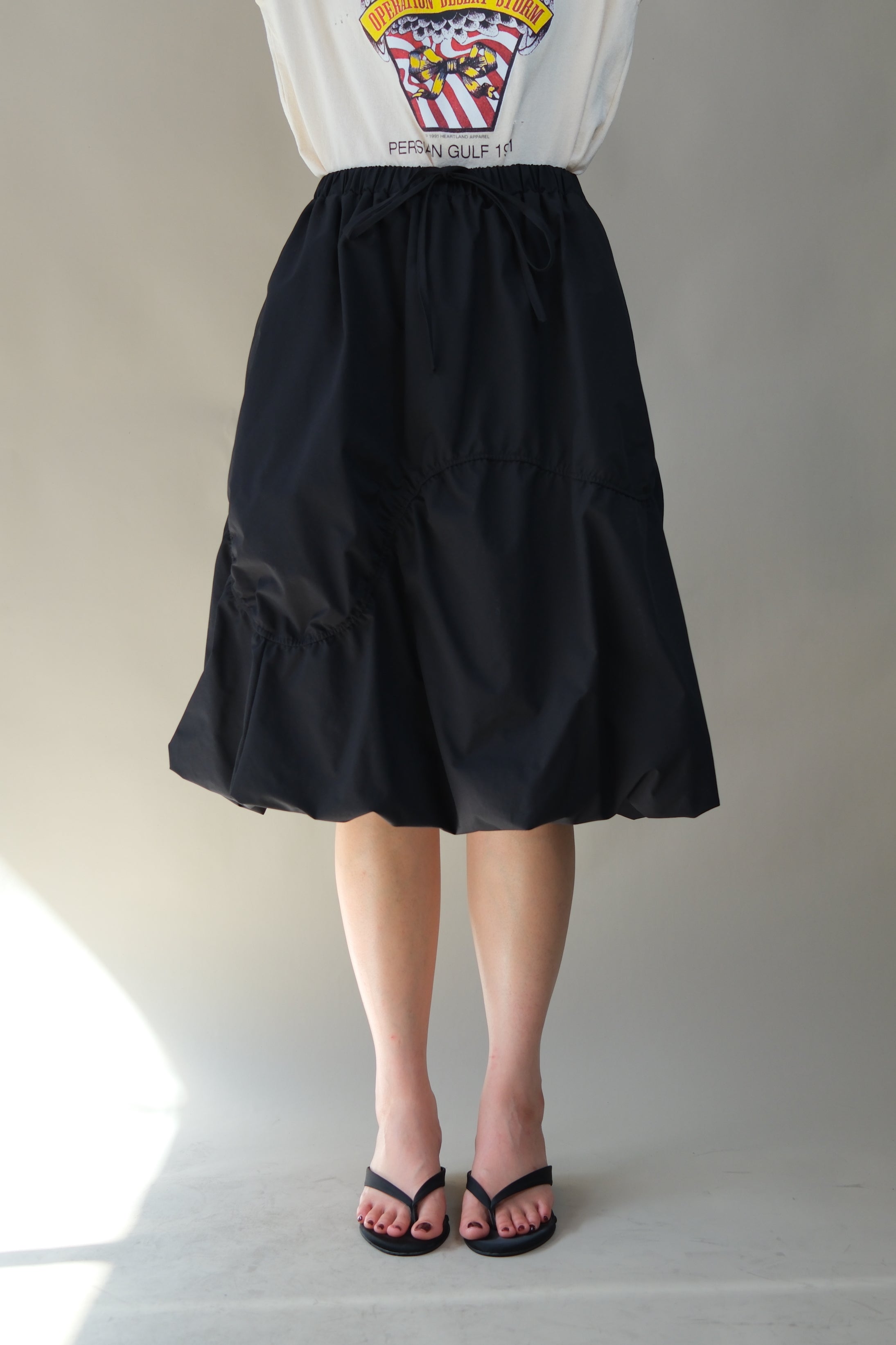 Wavey balloon midi skirt