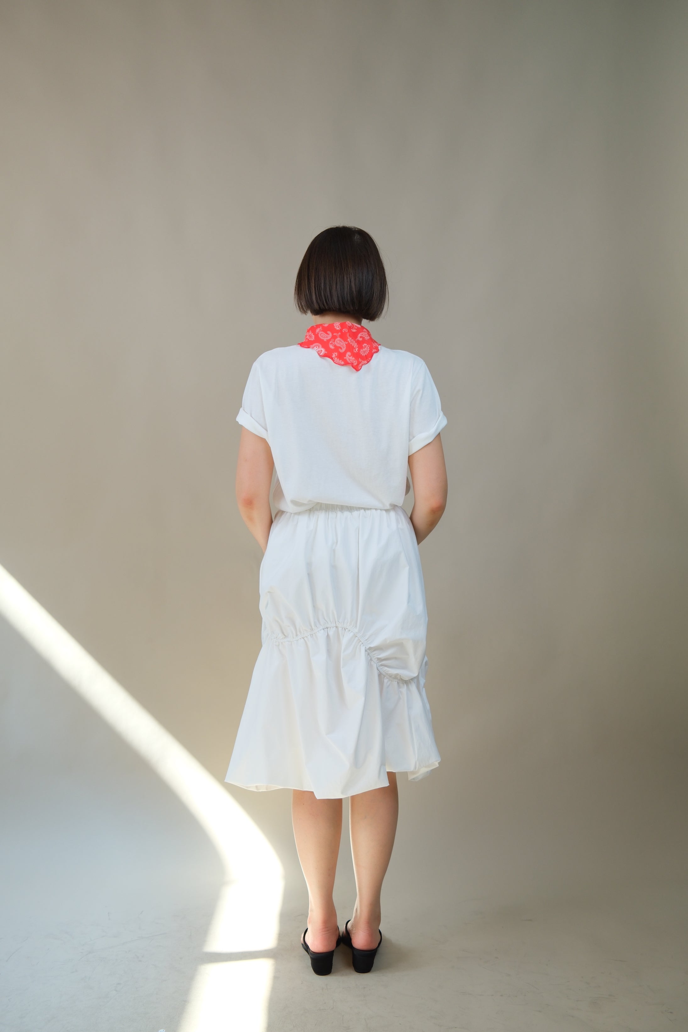 Wavey balloon midi skirt